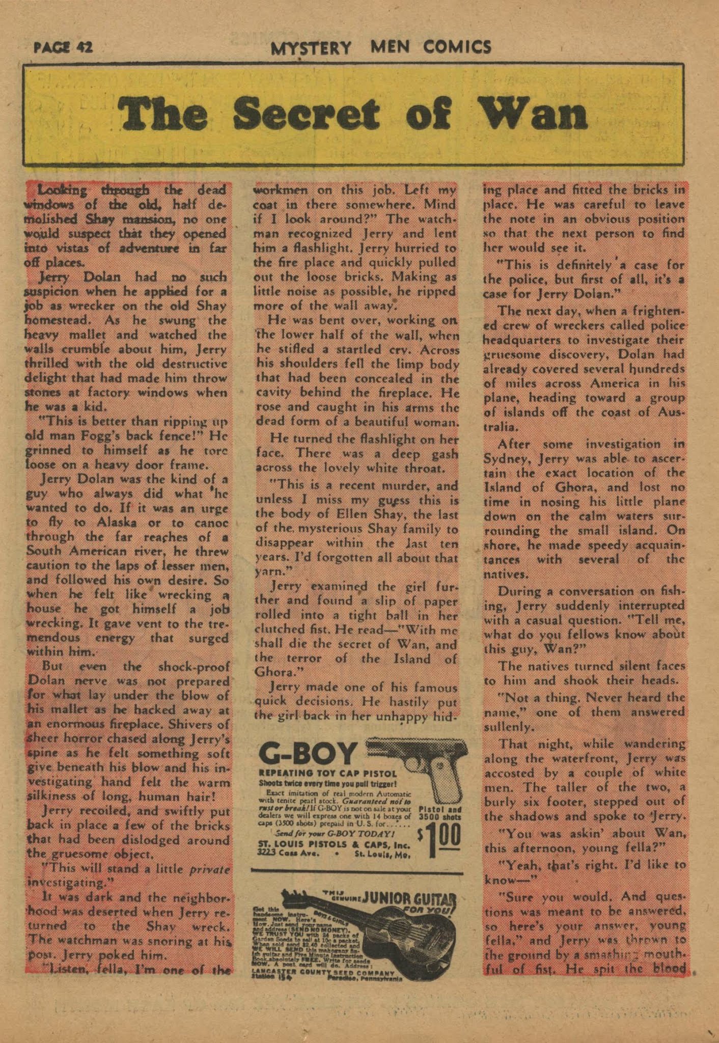 Read online Mystery Men Comics comic -  Issue #9 - 44