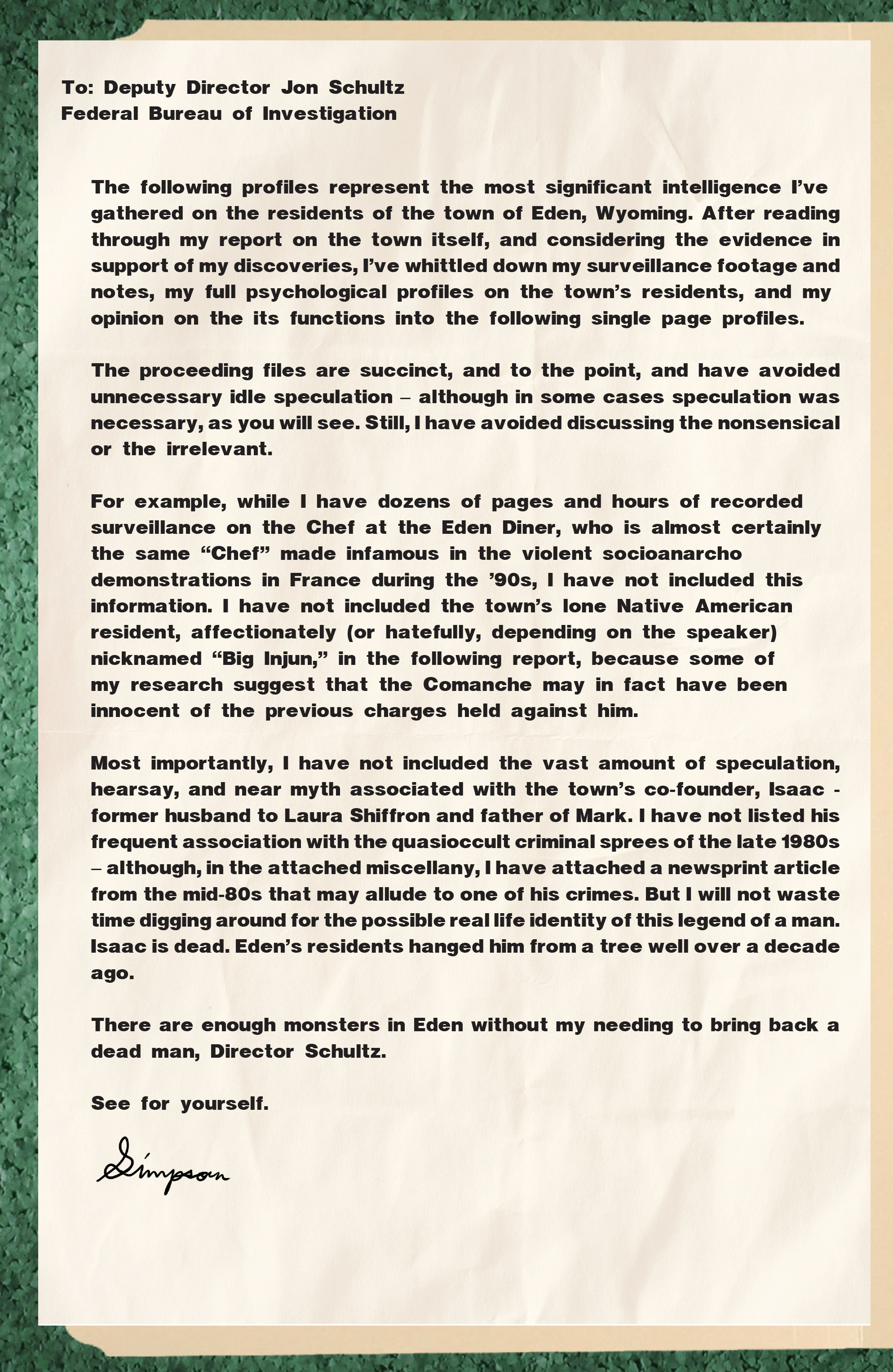 Read online Postal: FBI Dossier comic -  Issue # Full - 10