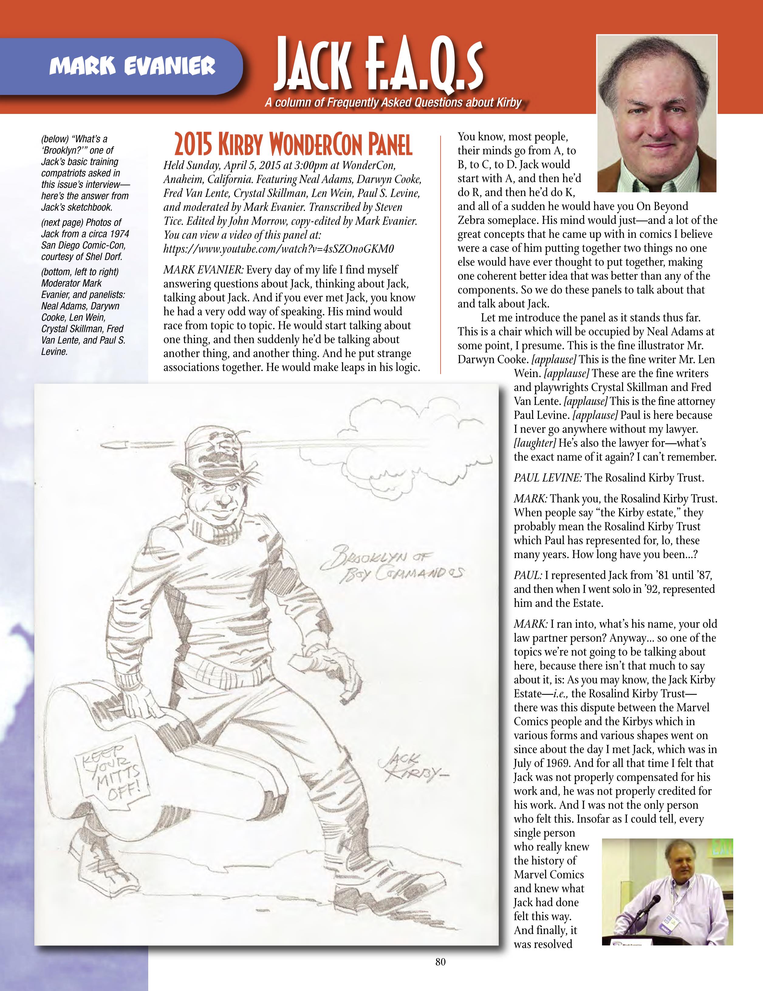 Read online The Jack Kirby Collector comic -  Issue #68 - 82