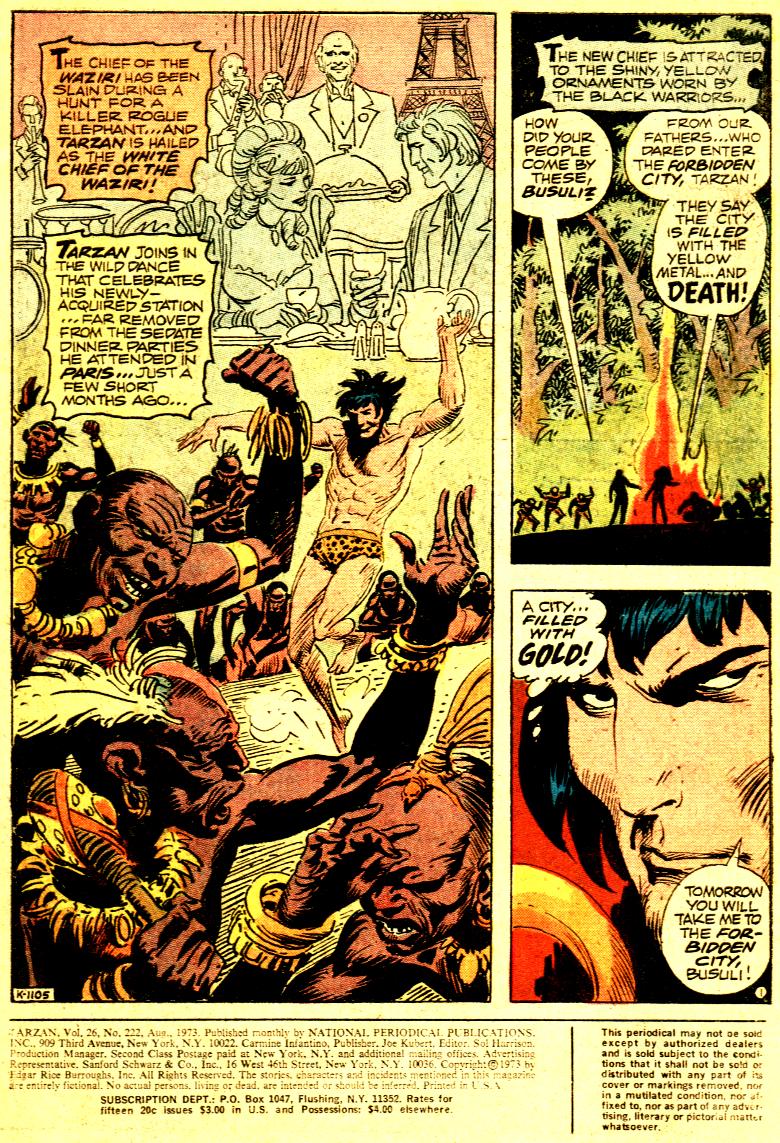 Read online Tarzan (1972) comic -  Issue #222 - 2