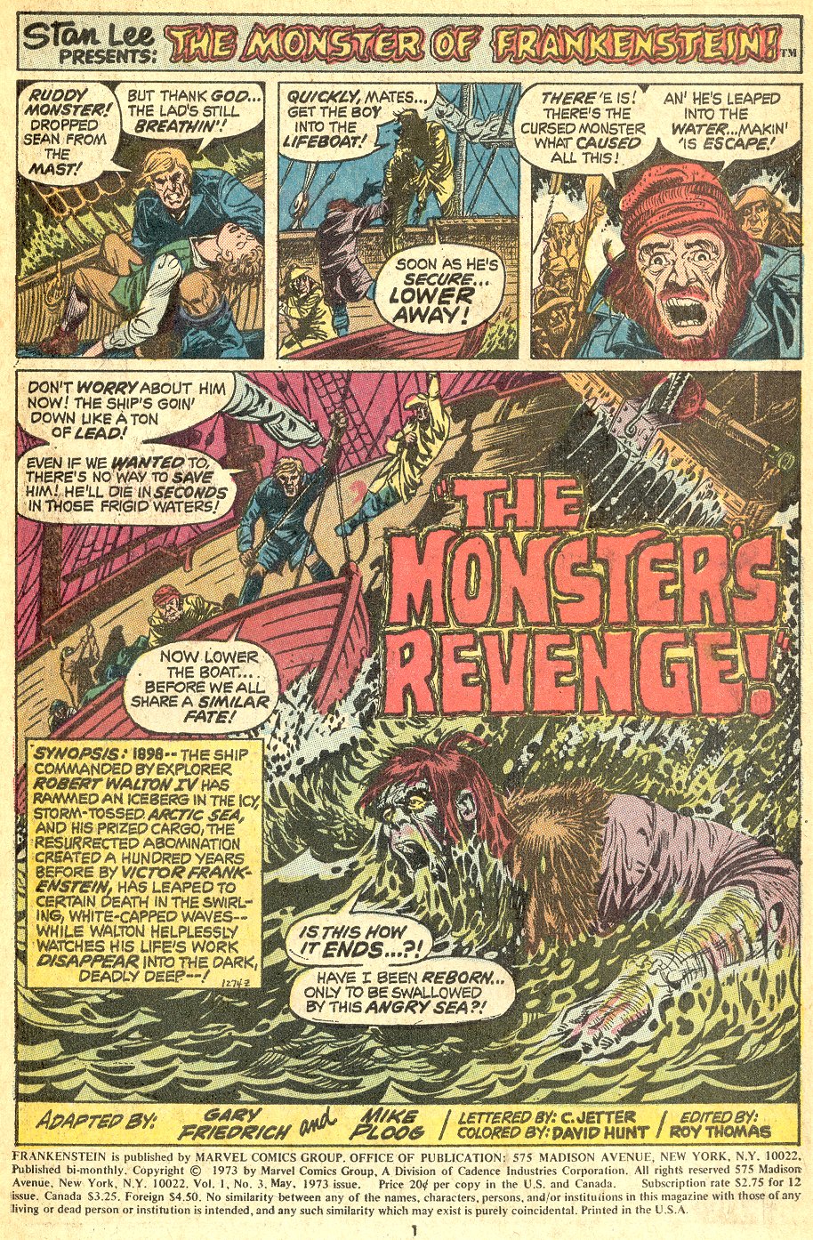 Read online Frankenstein (1973) comic -  Issue #3 - 2