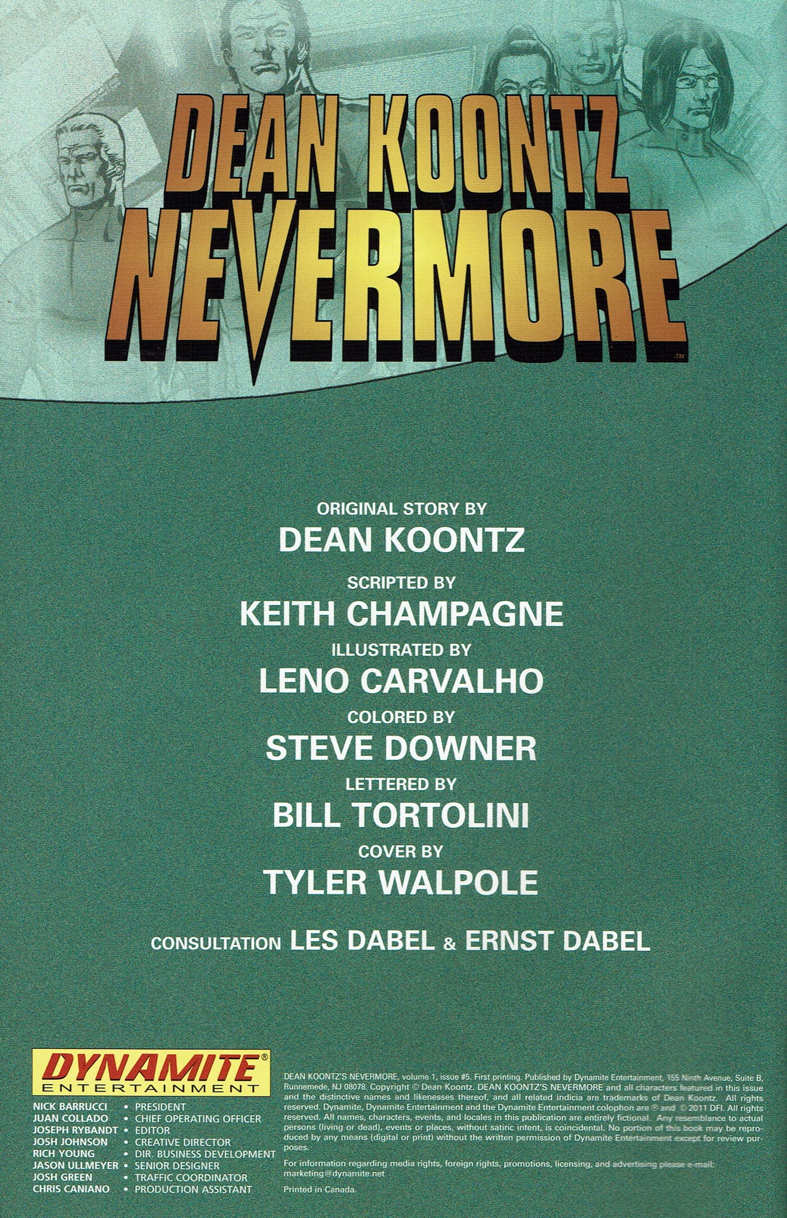 Read online Dean Koontz's Nevermore comic -  Issue #5 - 2