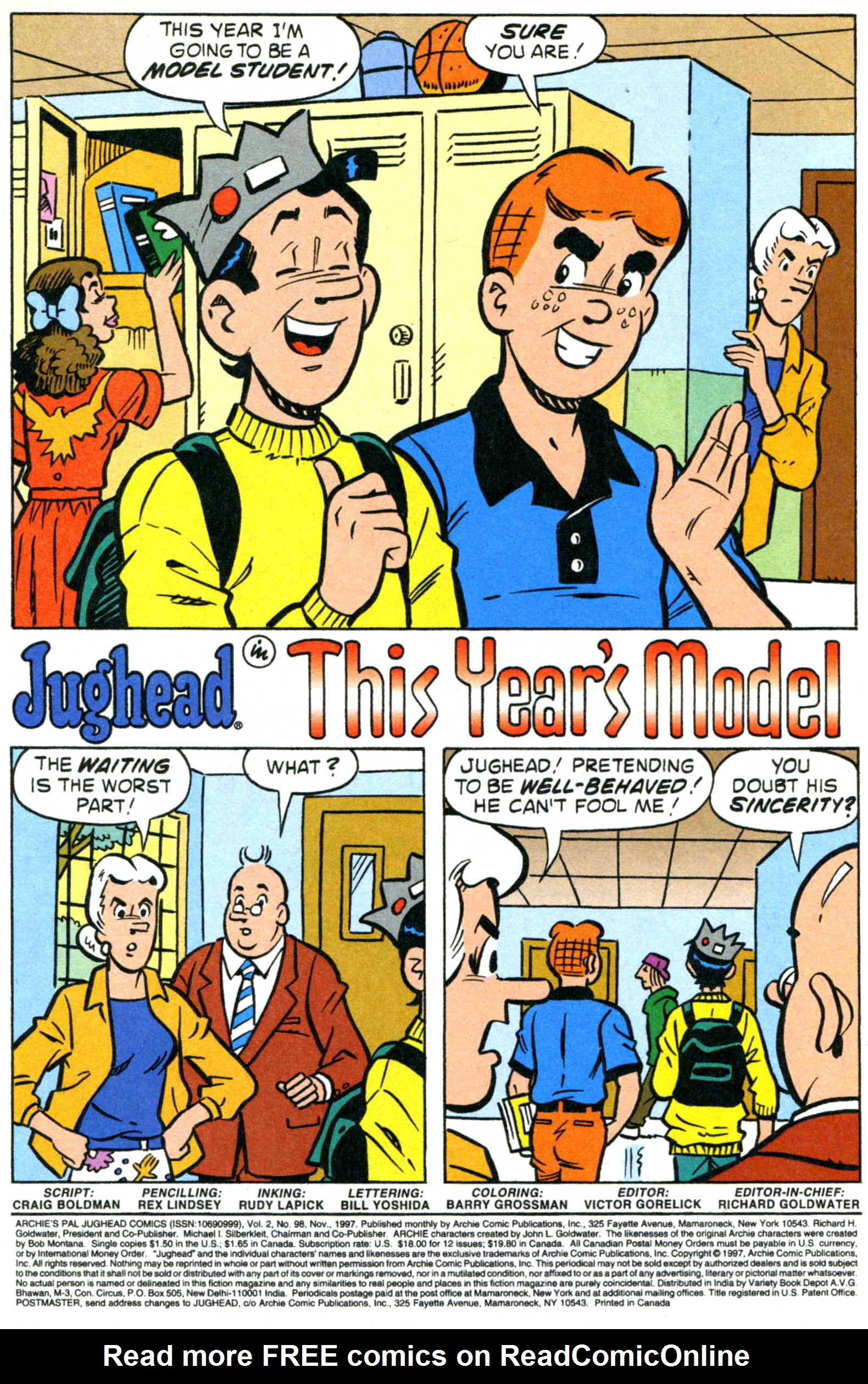 Read online Archie's Pal Jughead Comics comic -  Issue #98 - 3
