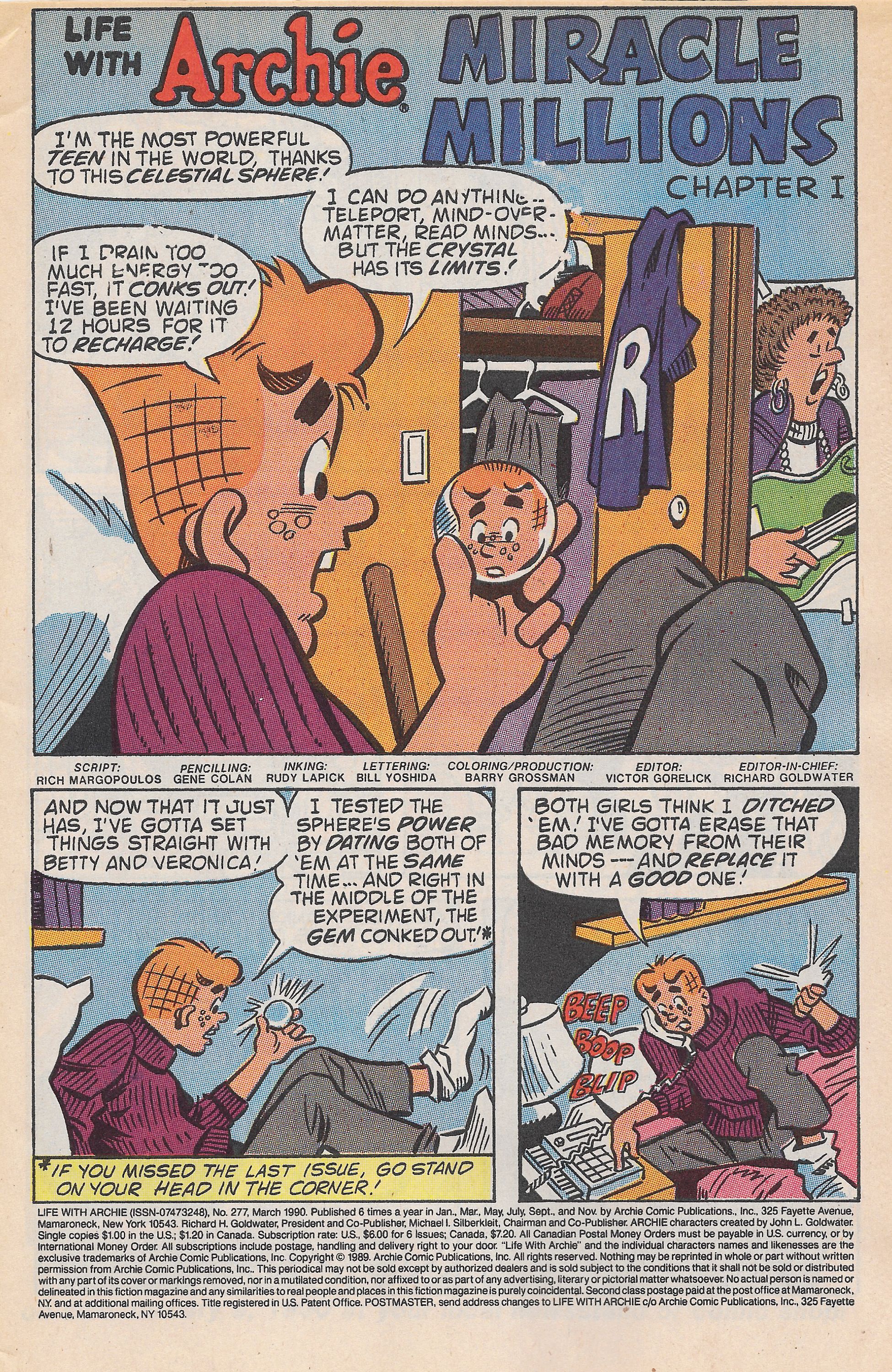 Read online Life With Archie (1958) comic -  Issue #277 - 3