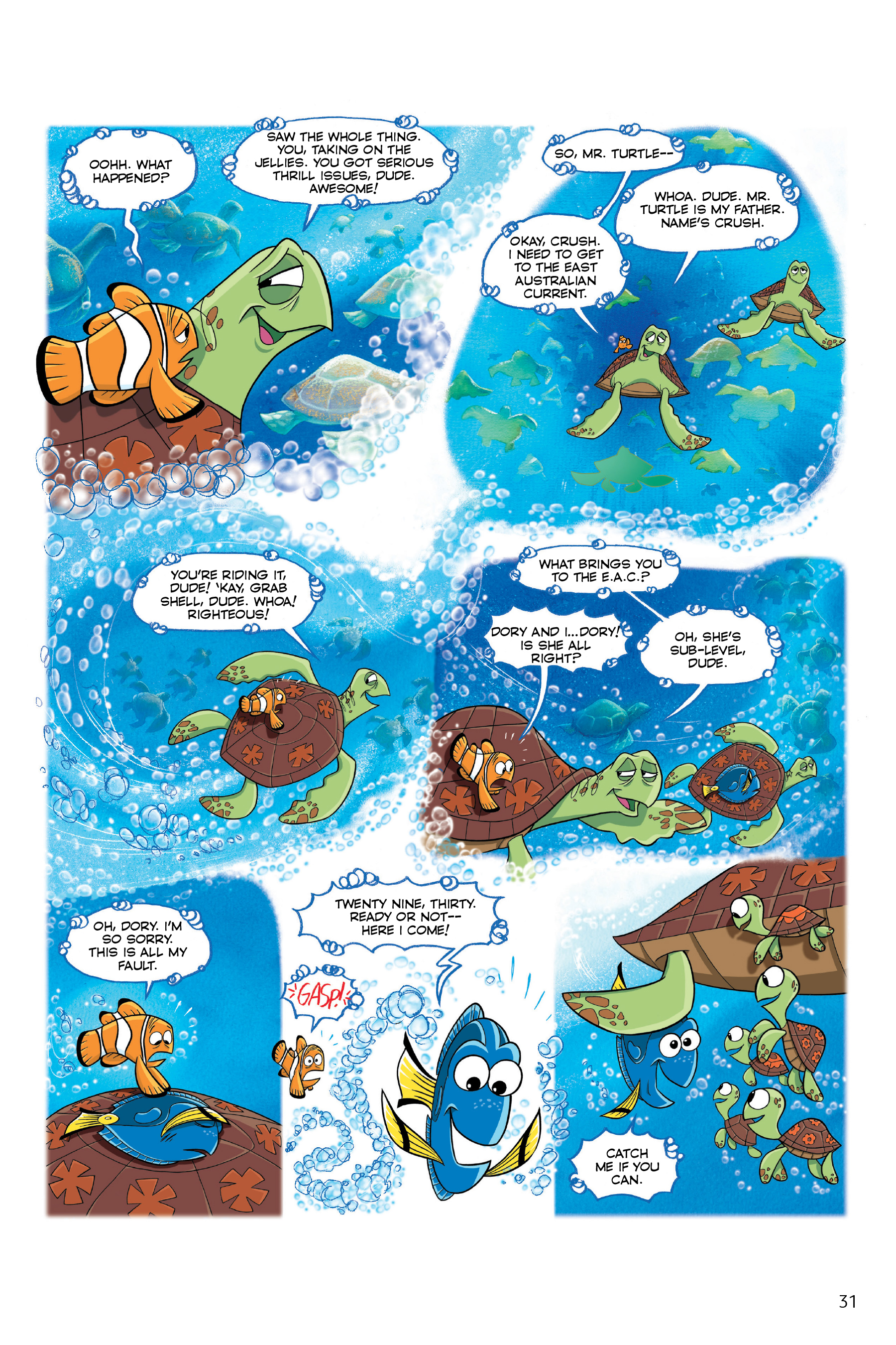 Read online Disney/PIXAR Finding Nemo and Finding Dory: The Story of the Movies in Comics comic -  Issue # TPB - 31