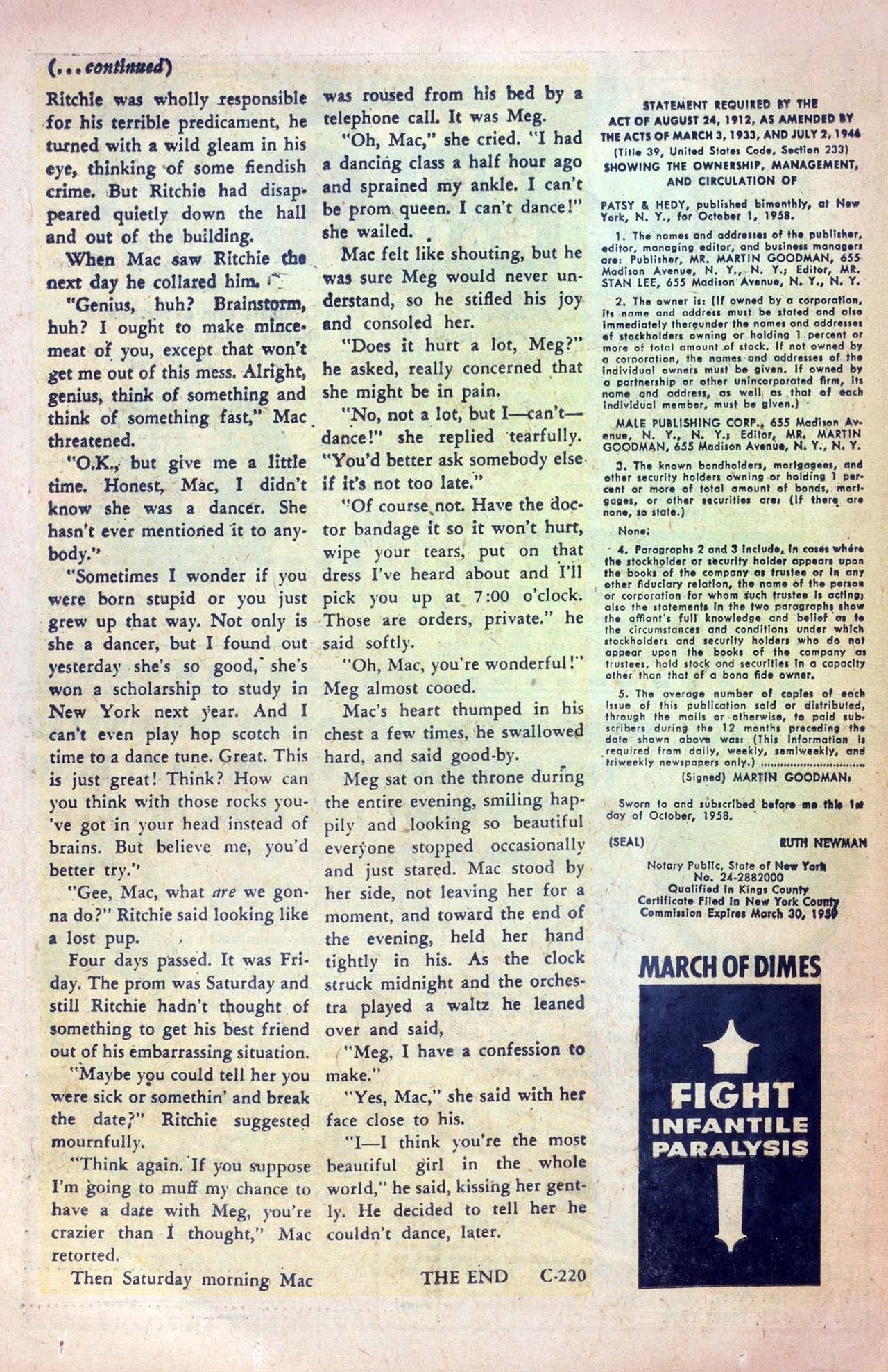 Read online Patsy and Hedy comic -  Issue #64 - 26