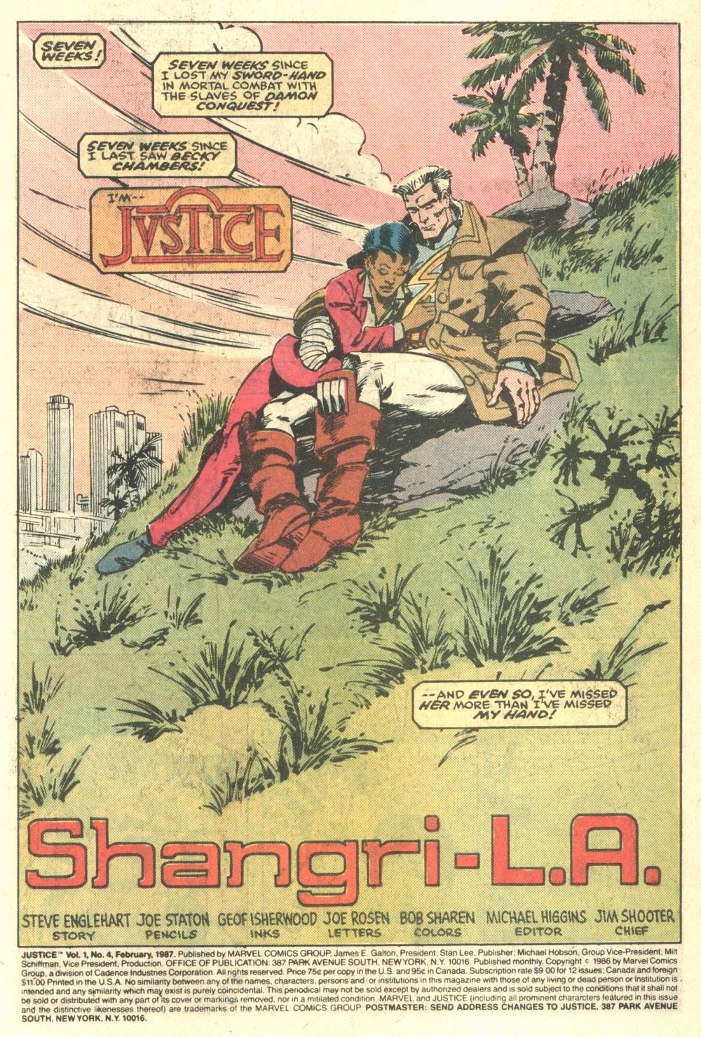 Read online Justice (1986) comic -  Issue #4 - 2