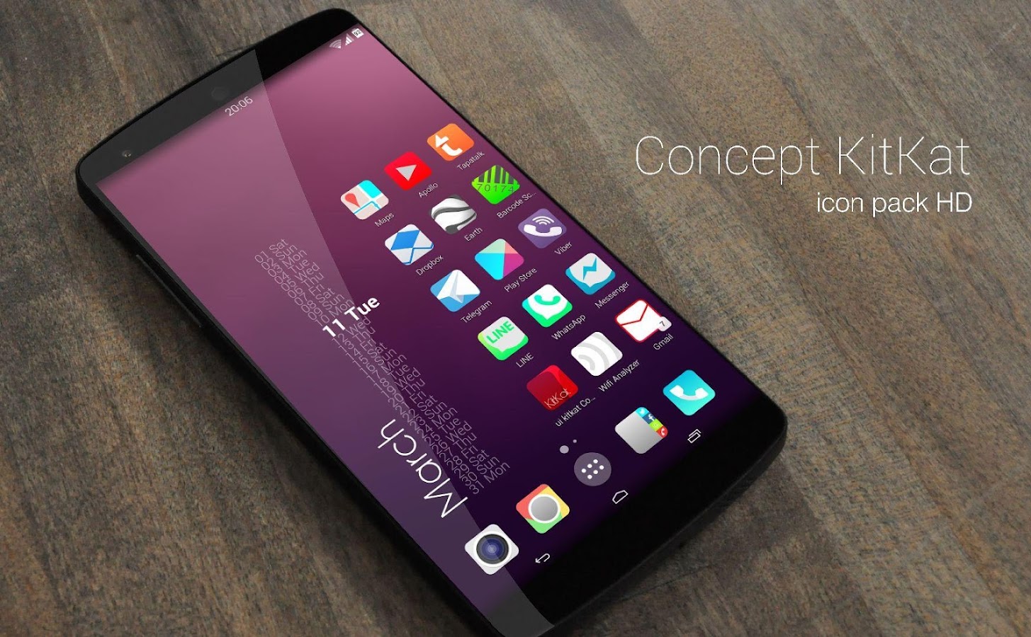 Concept KitKat icon Pack 7 in1 v1 APK indir