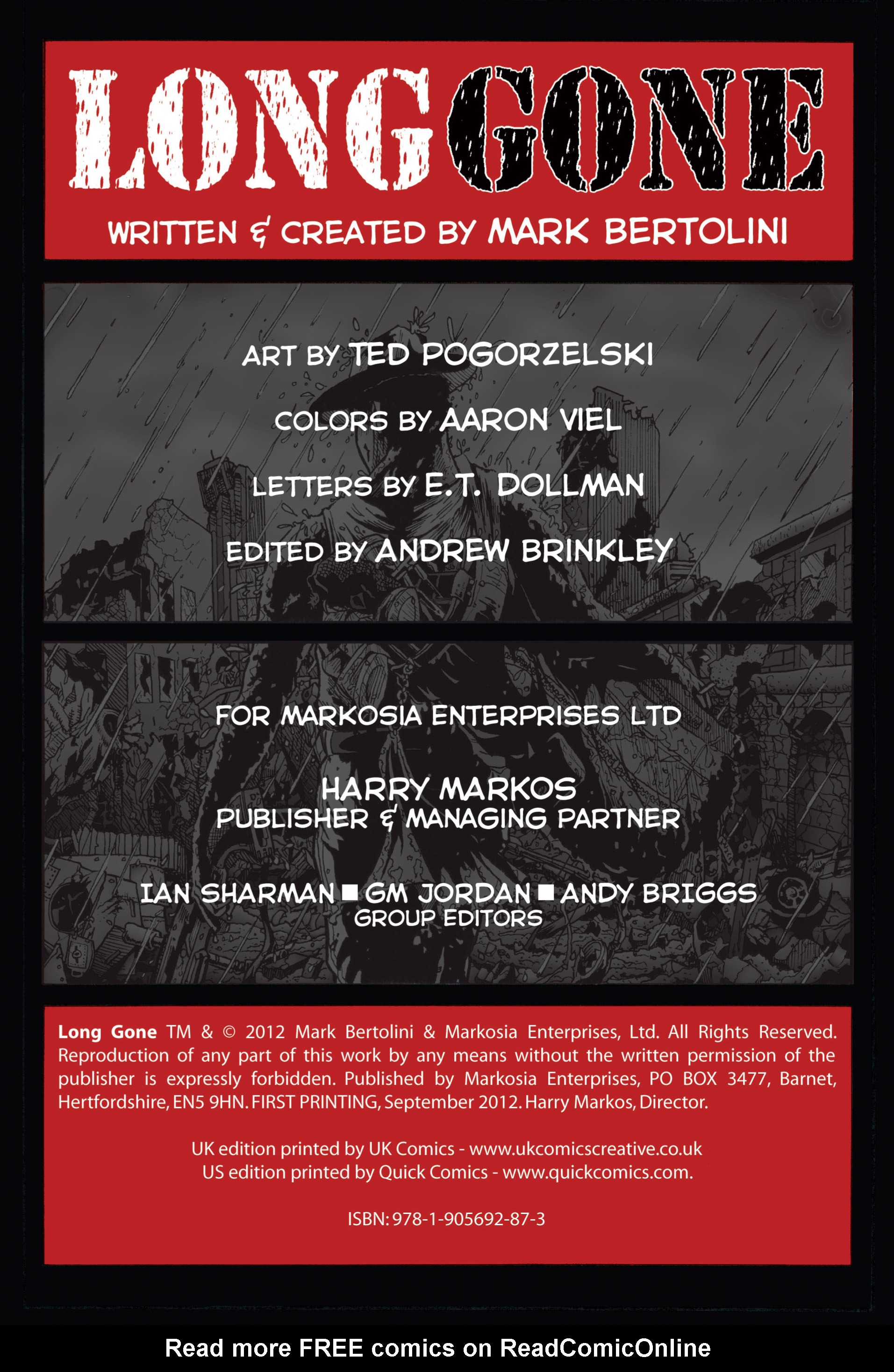 Read online Long Gone comic -  Issue # TPB - 3