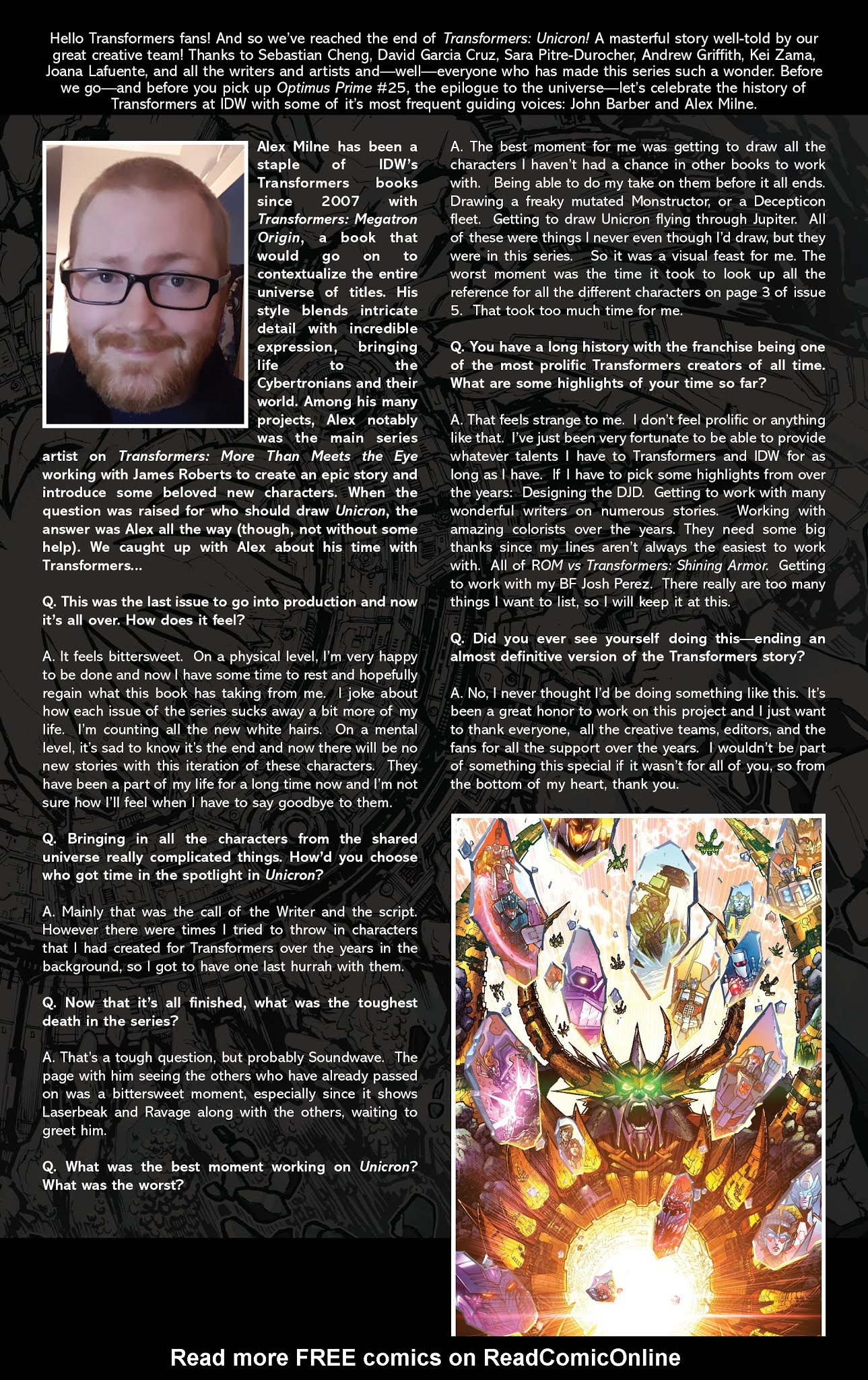 Transformers Unicron Issue 6 Read Transformers Unicron Issue 6 comic