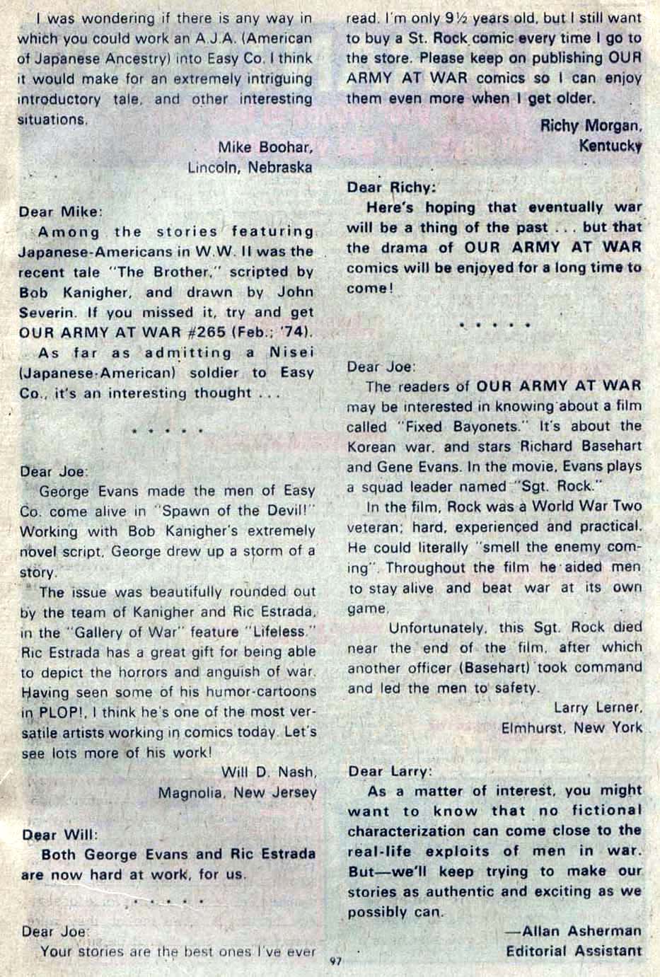 Read online Our Army at War (1952) comic -  Issue #275 - 95