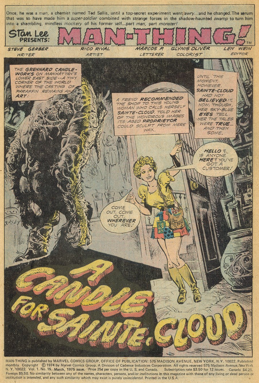 Read online Man-Thing (1974) comic -  Issue #15 - 2