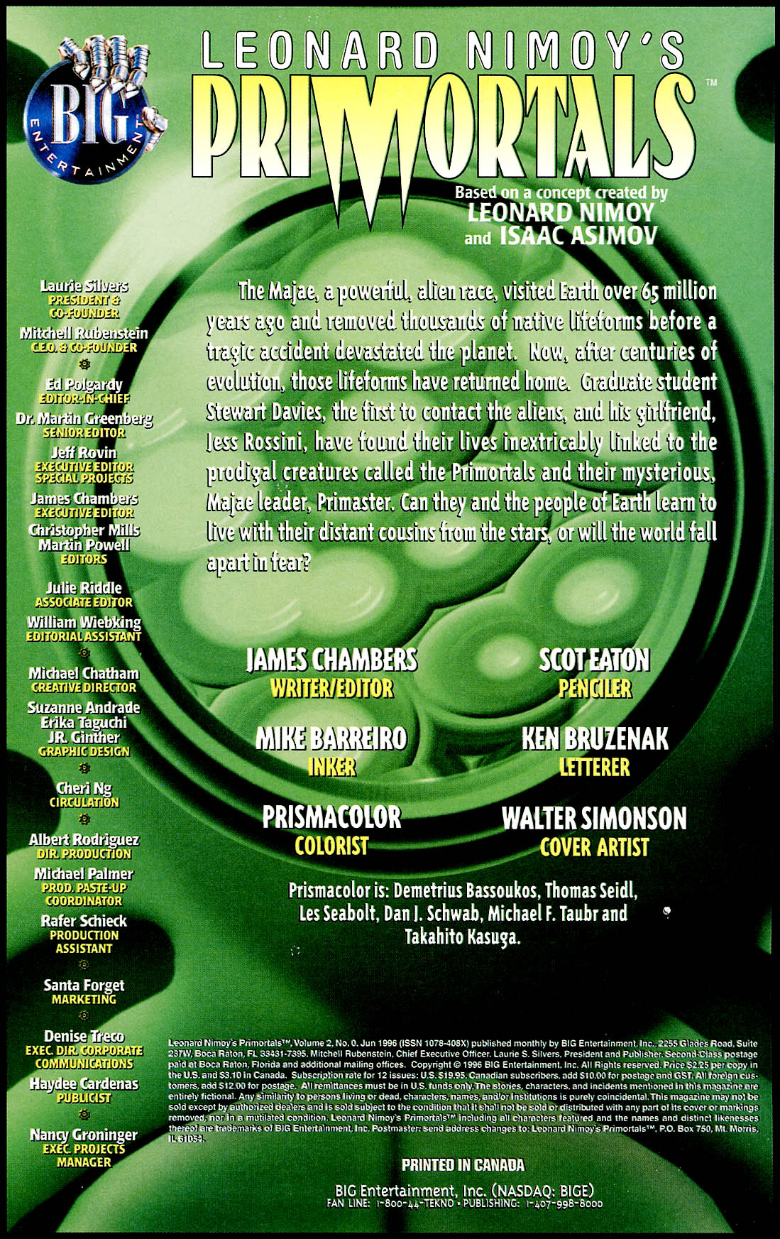 Read online Leonard Nimoy's Primortals (1996) comic -  Issue #0 - 2