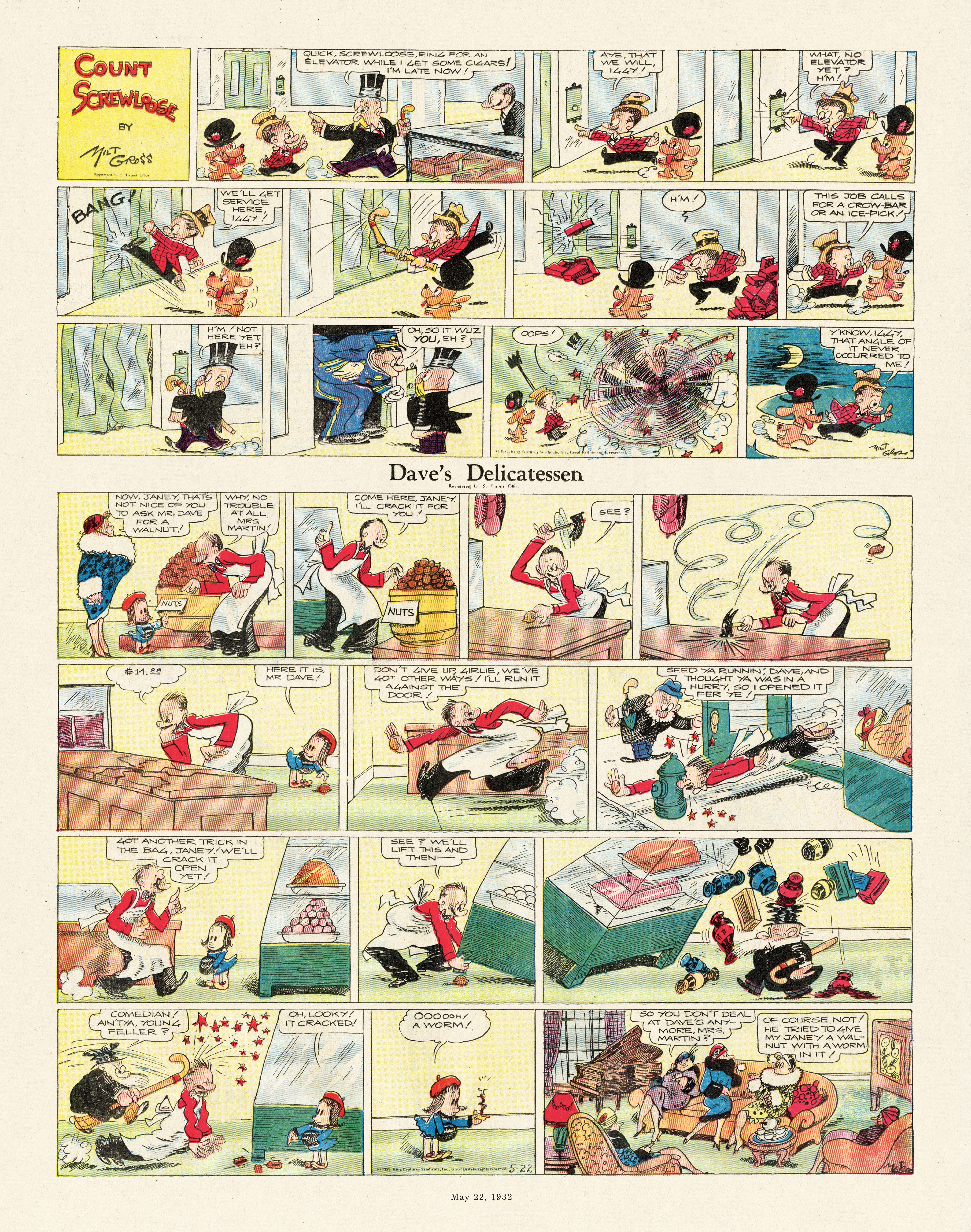 Read online Gross Exaggerations: The Meshuga Comic Strips of Milt Gross comic -  Issue # TPB - 108