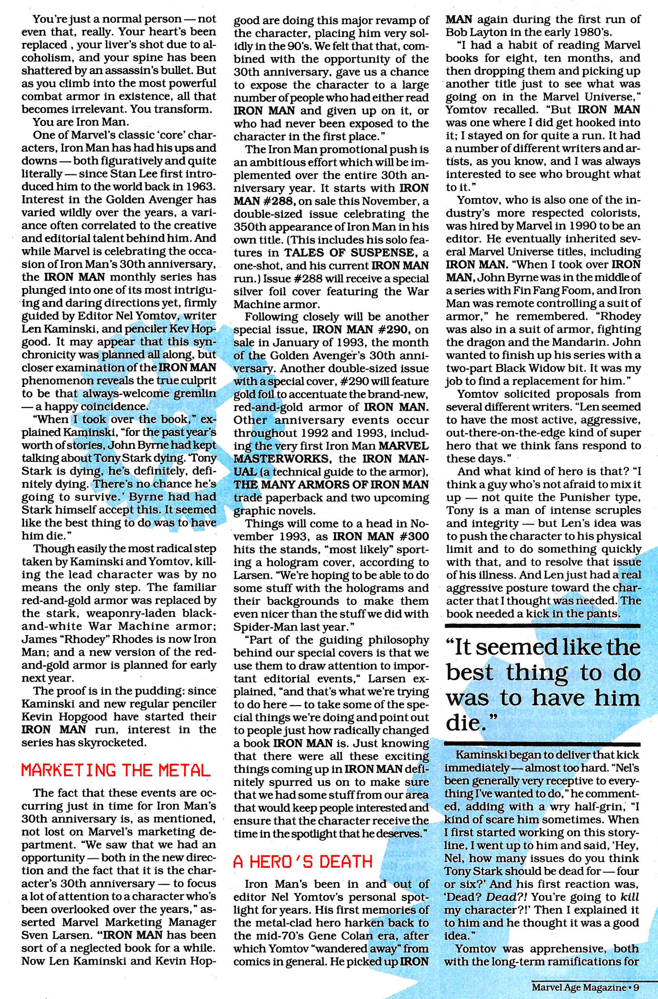 Read online Marvel Age comic -  Issue #119 - 10