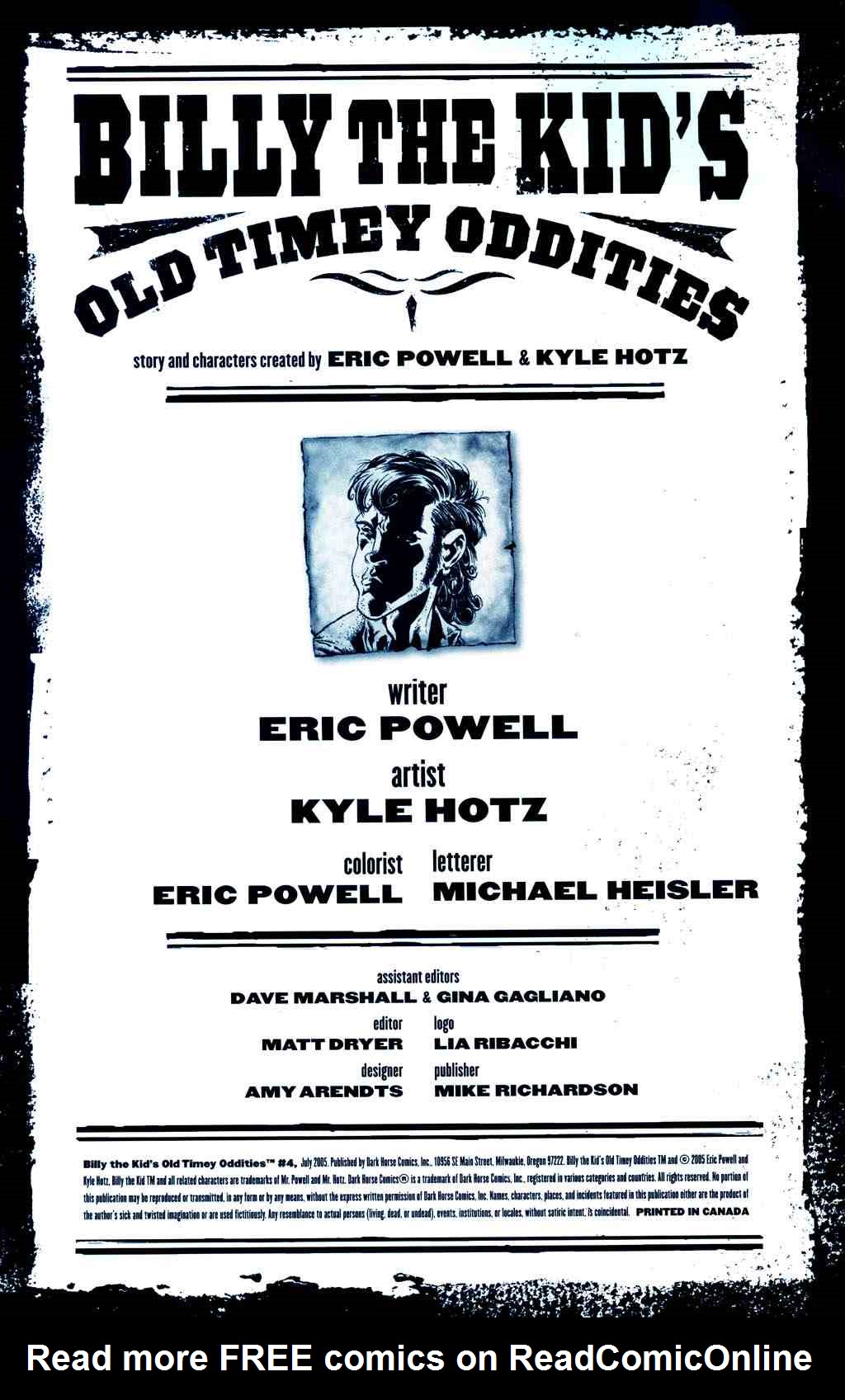 Read online Billy the Kid's Old Timey Oddities comic -  Issue #4 - 2