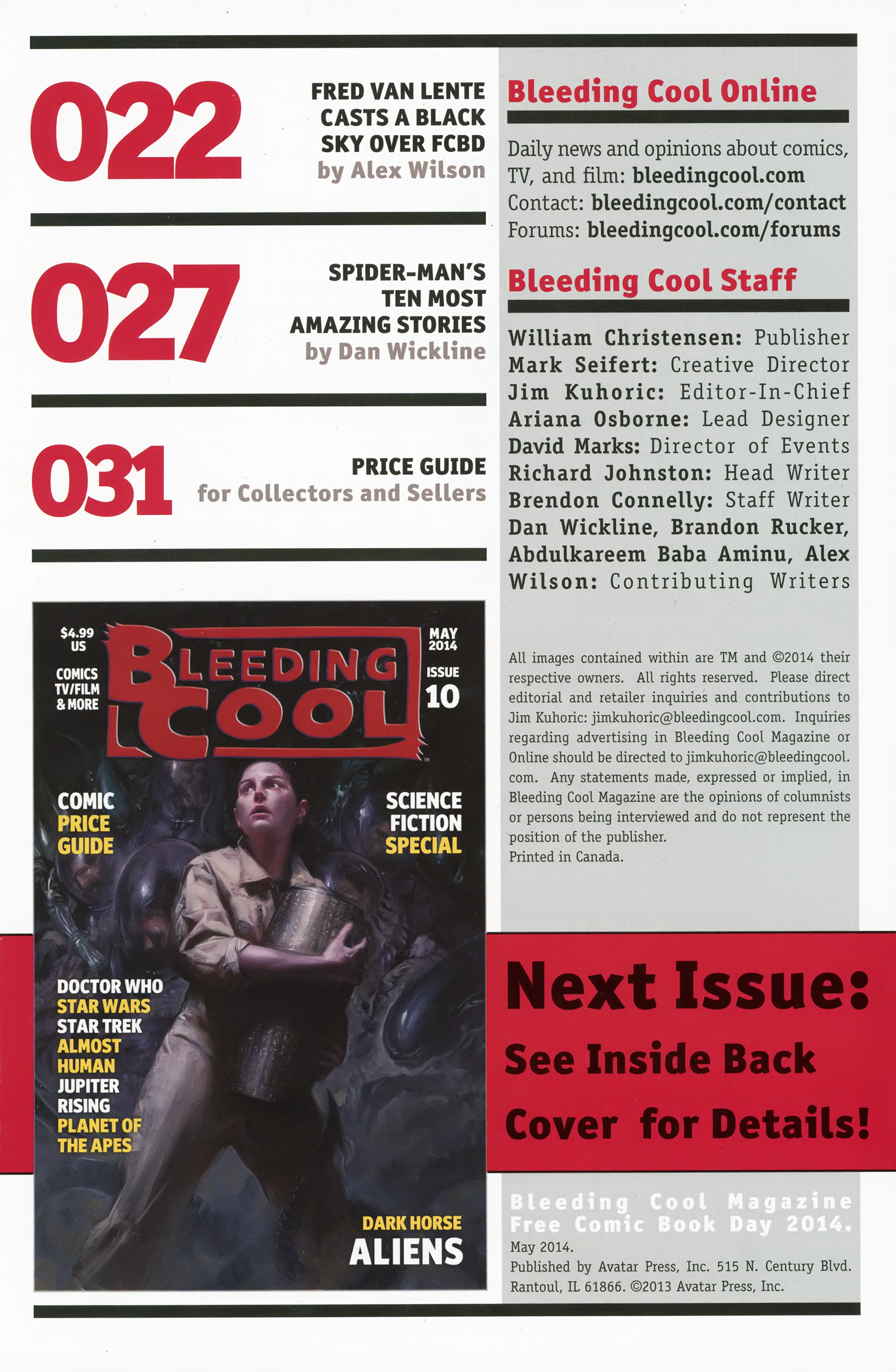 Read online Free Comic Book Day 2014 comic -  Issue # Bleeding Cool Magazine FCBD - 3