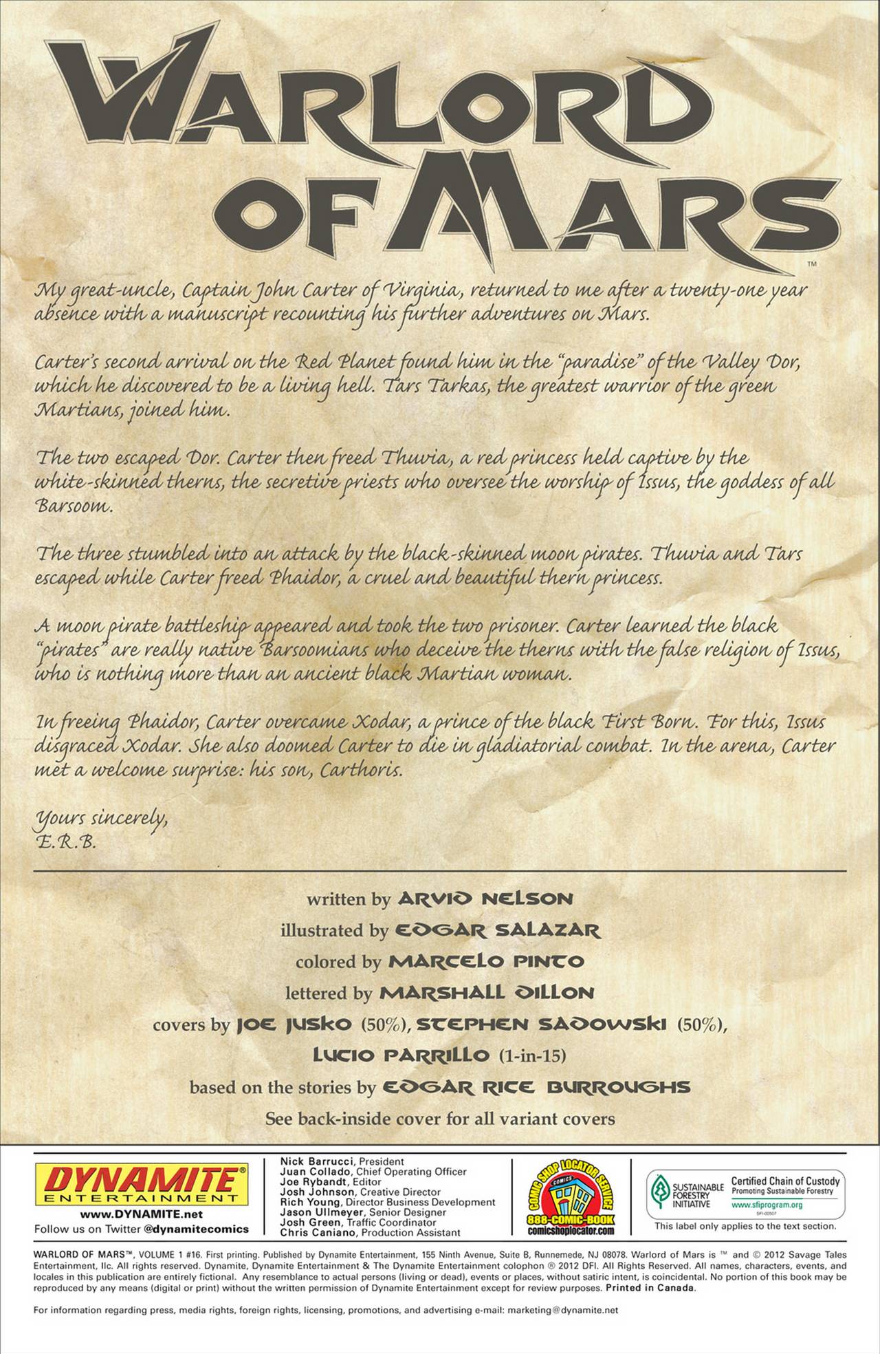 Read online Warlord of Mars comic -  Issue #16 - 4