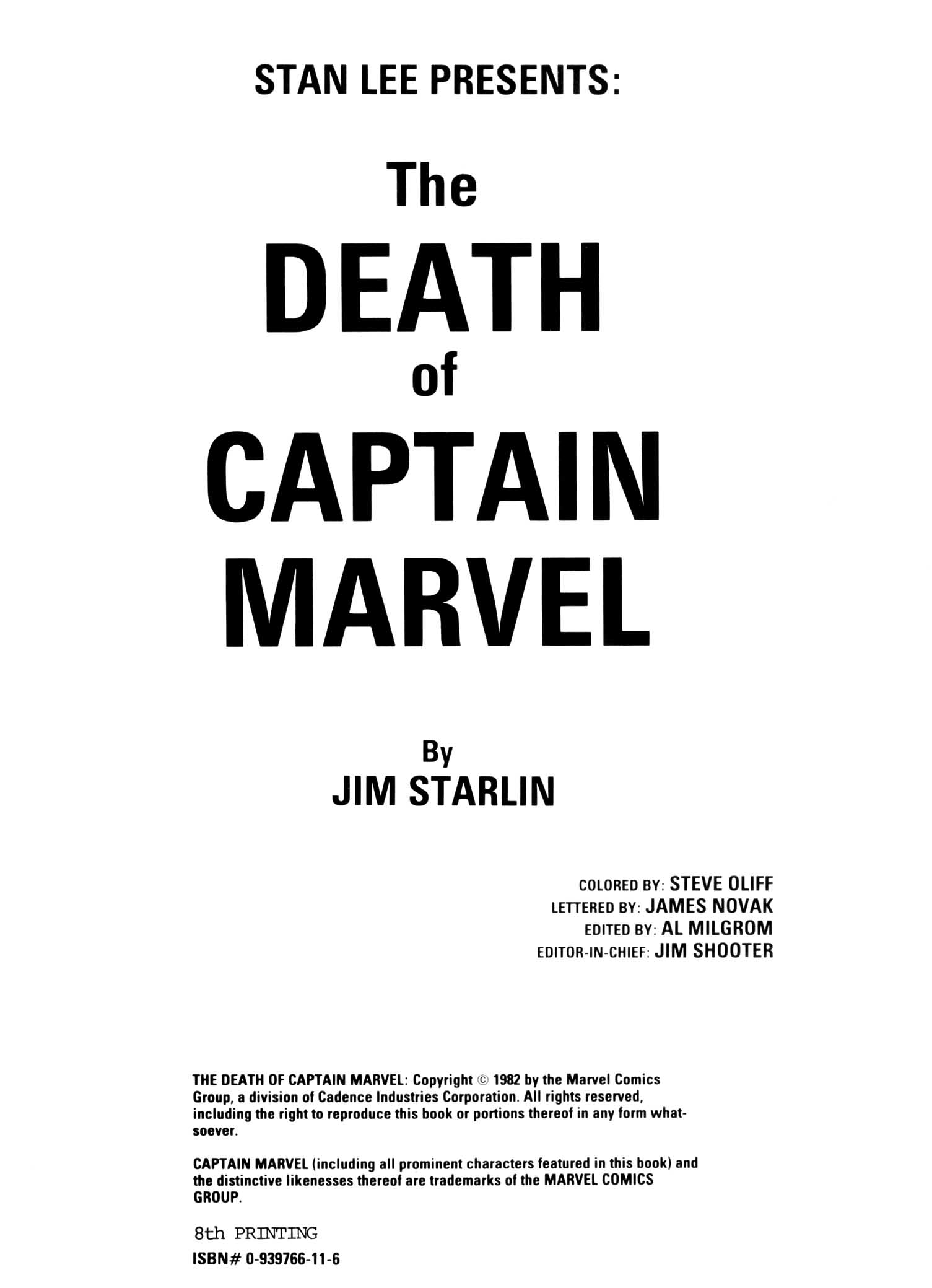 Read online Marvel Graphic Novel comic -  Issue #1 - The Death of Captain Marvel - 2