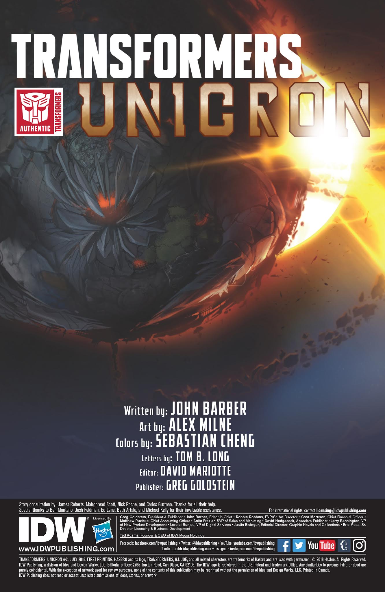 Read online Transformers: Unicron comic -  Issue #2 - 2