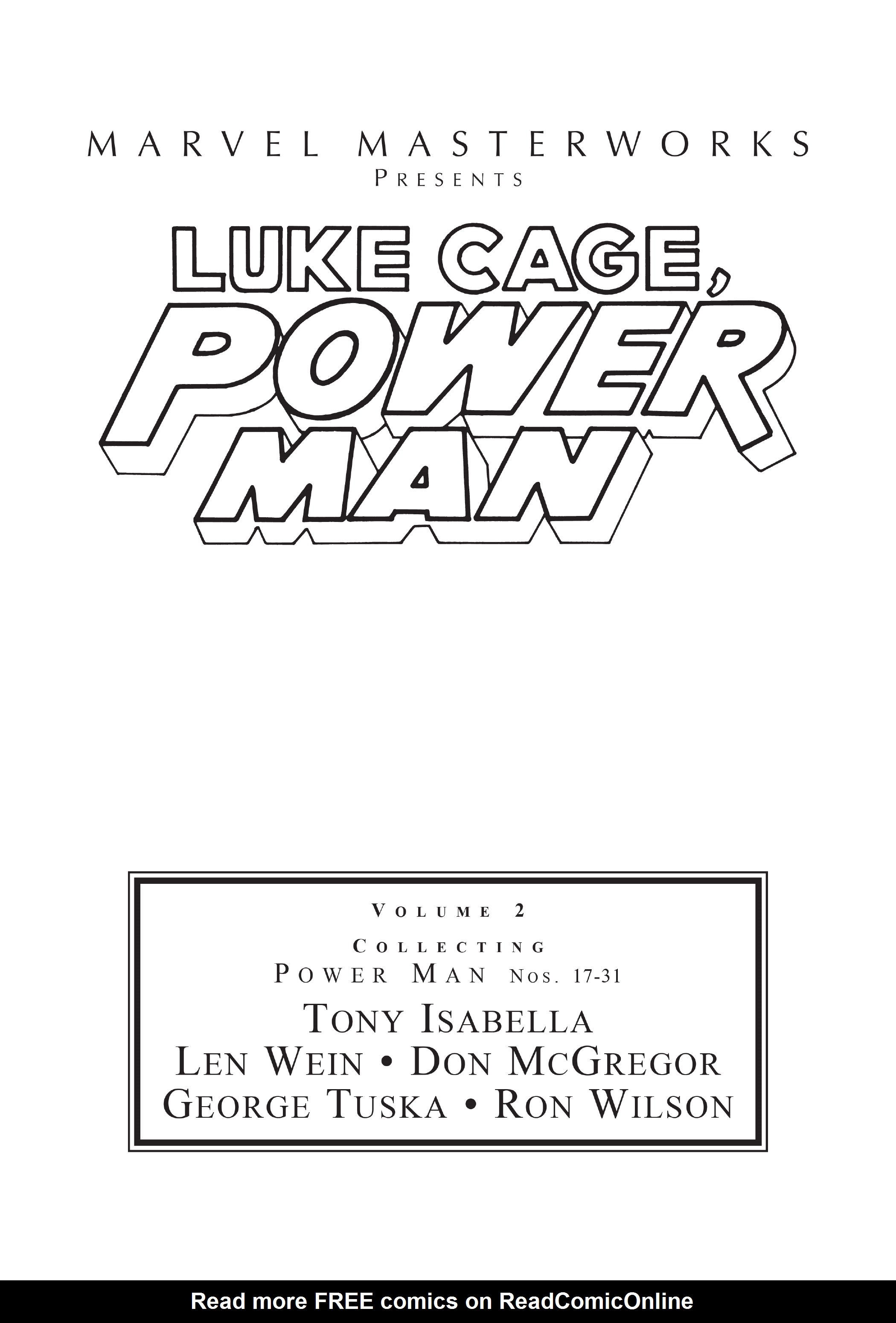 Read online Marvel Masterworks: Luke Cage, Power Man comic -  Issue # TPB 2 (Part 1) - 2