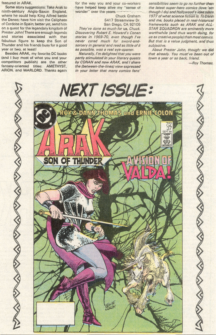 Read online Arak Son of Thunder comic -  Issue #36 - 21