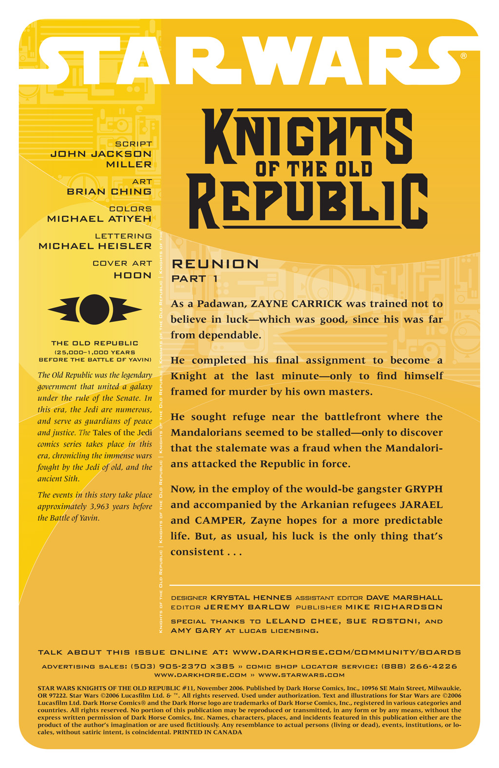 Read online Star Wars: Knights Of The Old Republic comic -  Issue #11 - 2