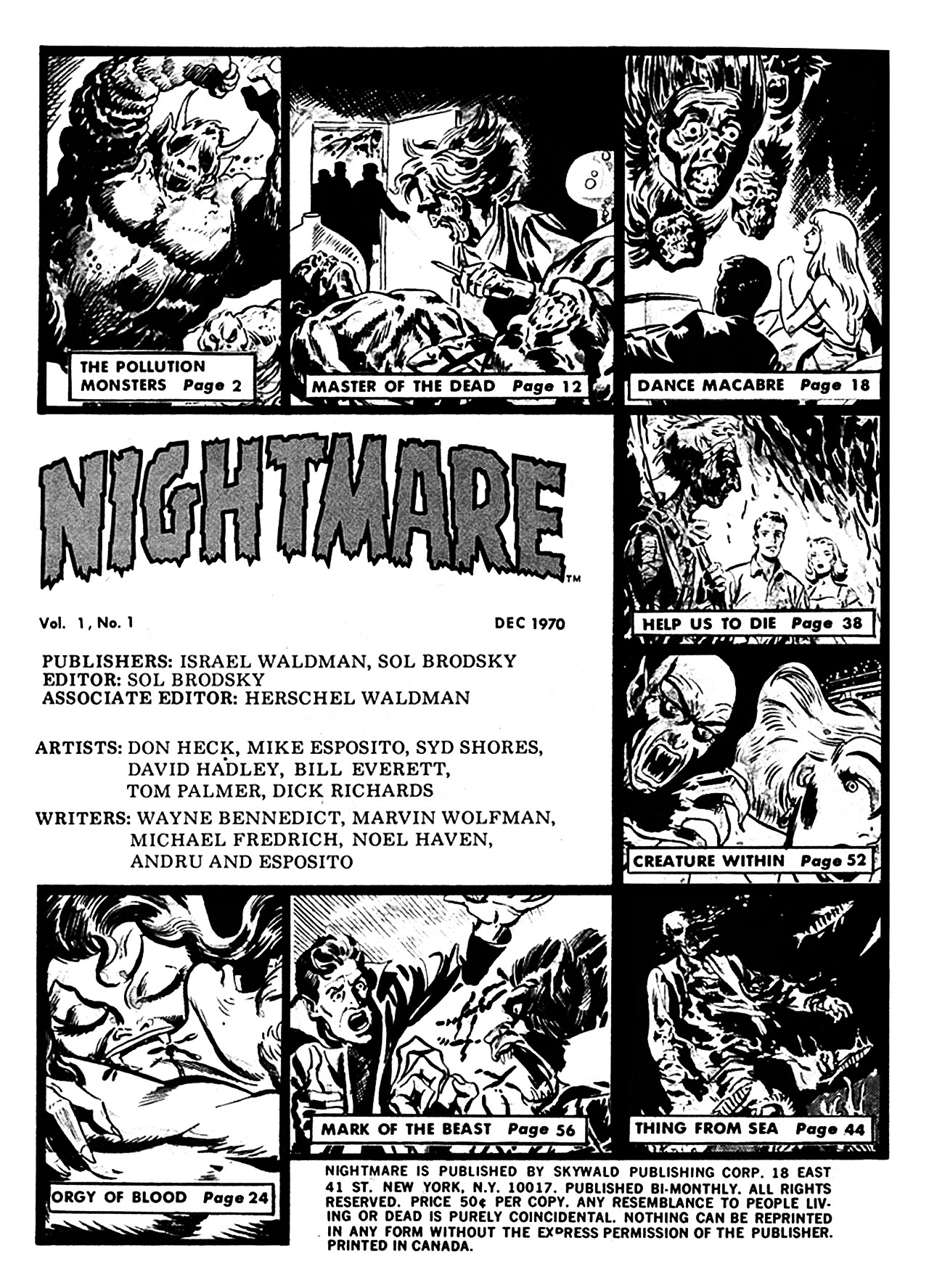 Read online Nightmare (1970) comic -  Issue #1 - 2