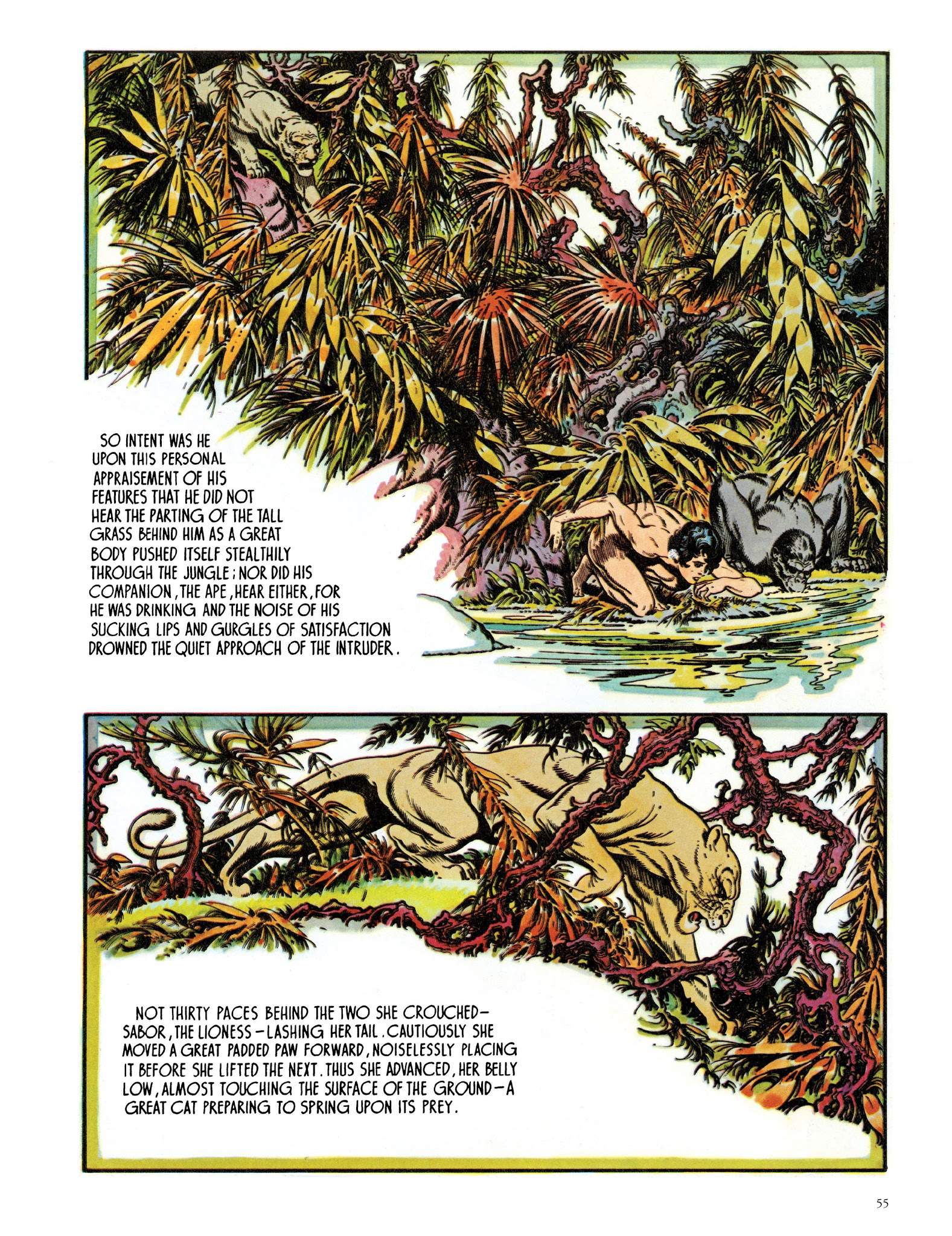 Read online Edgar Rice Burroughs' Tarzan: Burne Hogarth's Lord of the Jungle comic -  Issue # TPB - 57