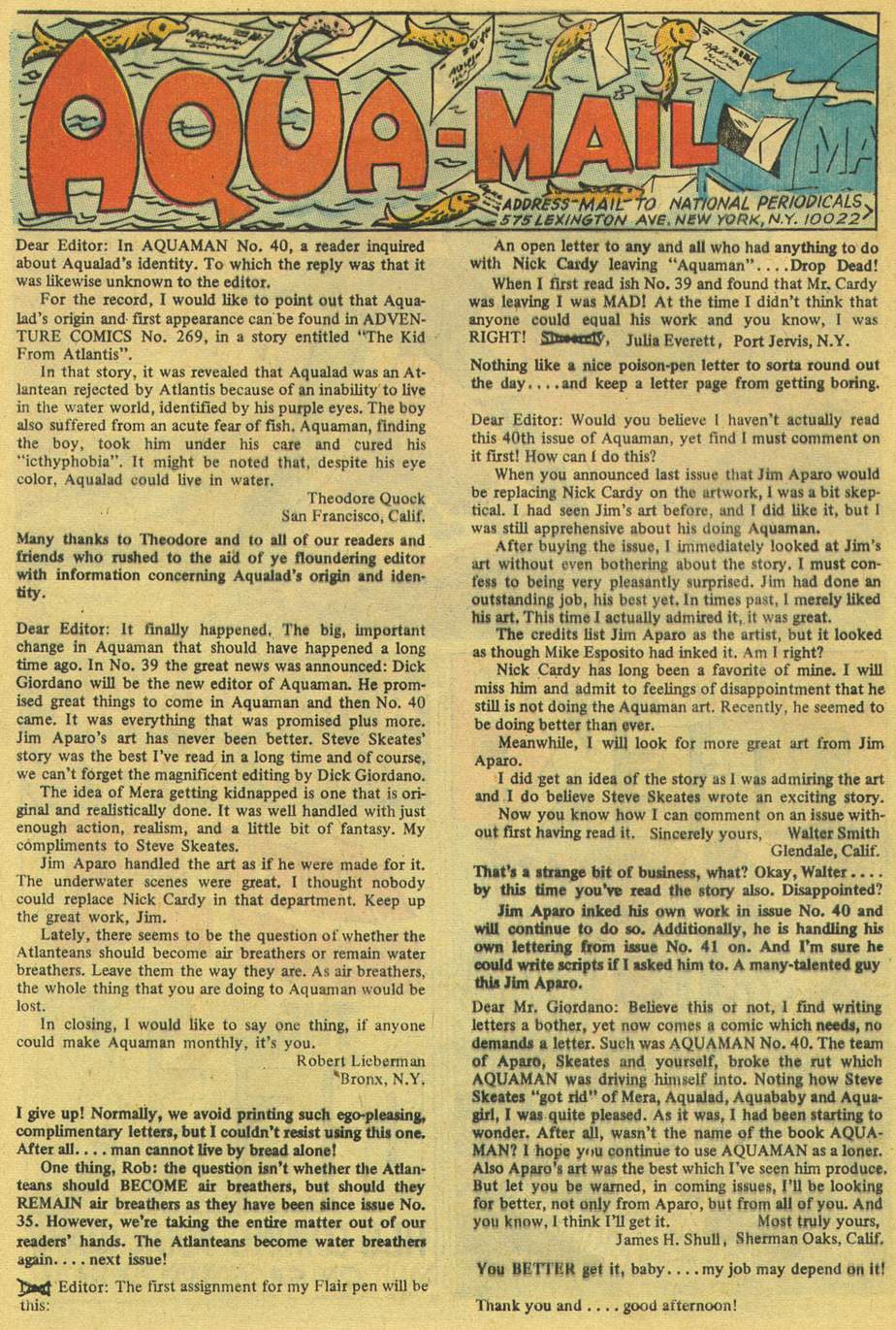 Read online Aquaman (1962) comic -  Issue #42 - 32