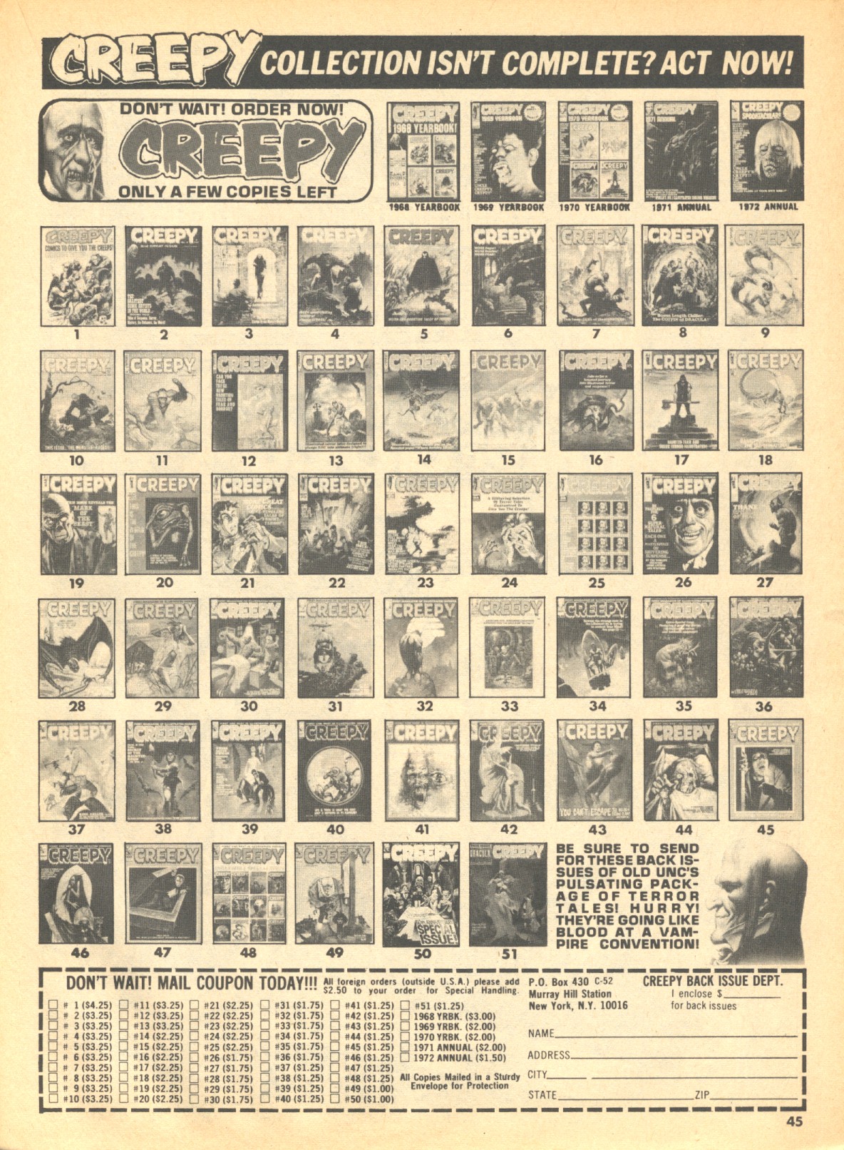 Read online Creepy (1964) comic -  Issue #52 - 45
