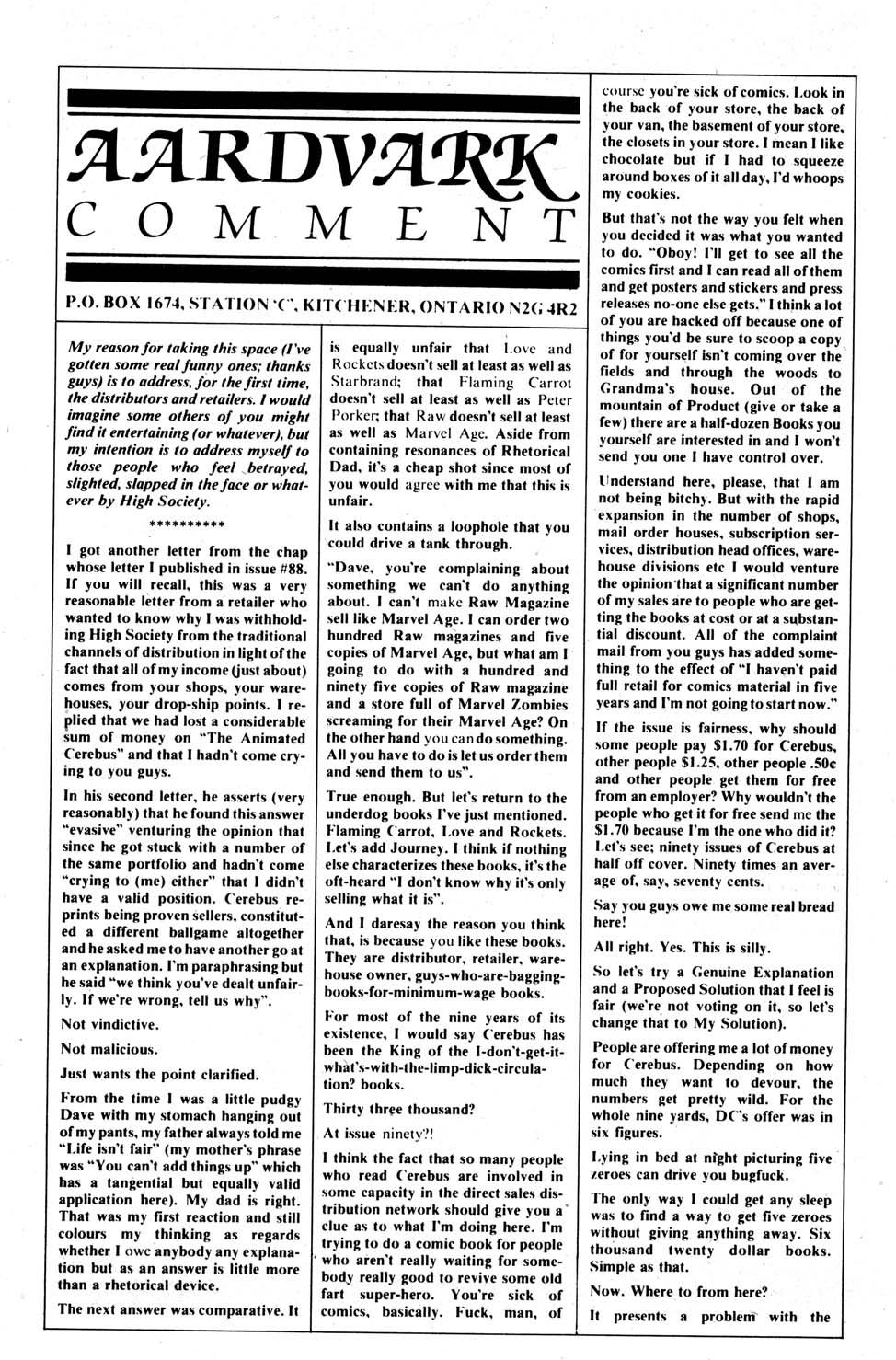 Read online Cerebus comic -  Issue #90 - 24