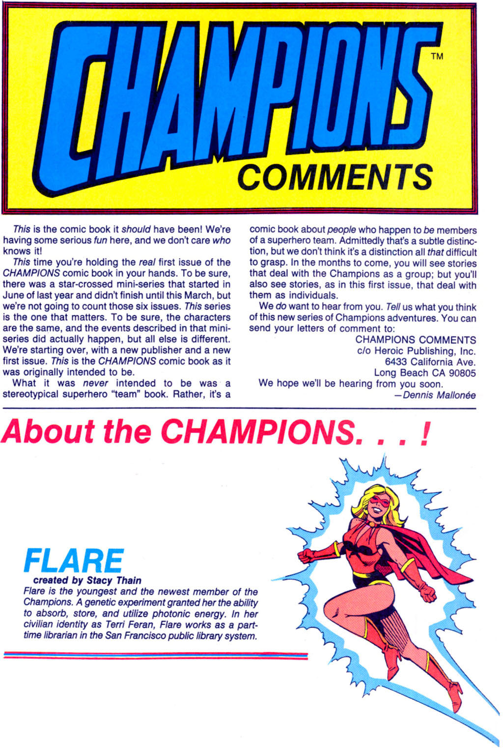 Read online Champions (1987) comic -  Issue #1 - 20