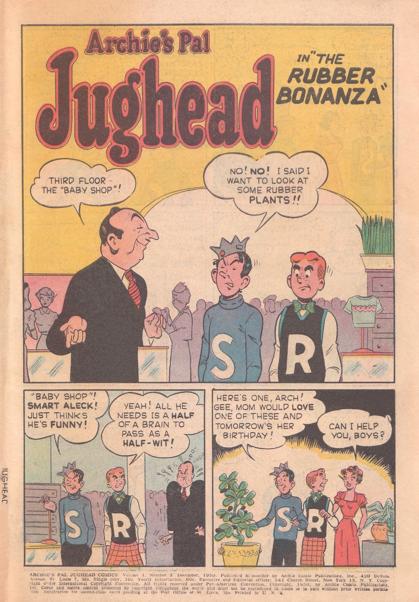Read online Archie's Pal Jughead comic -  Issue #3 - 3