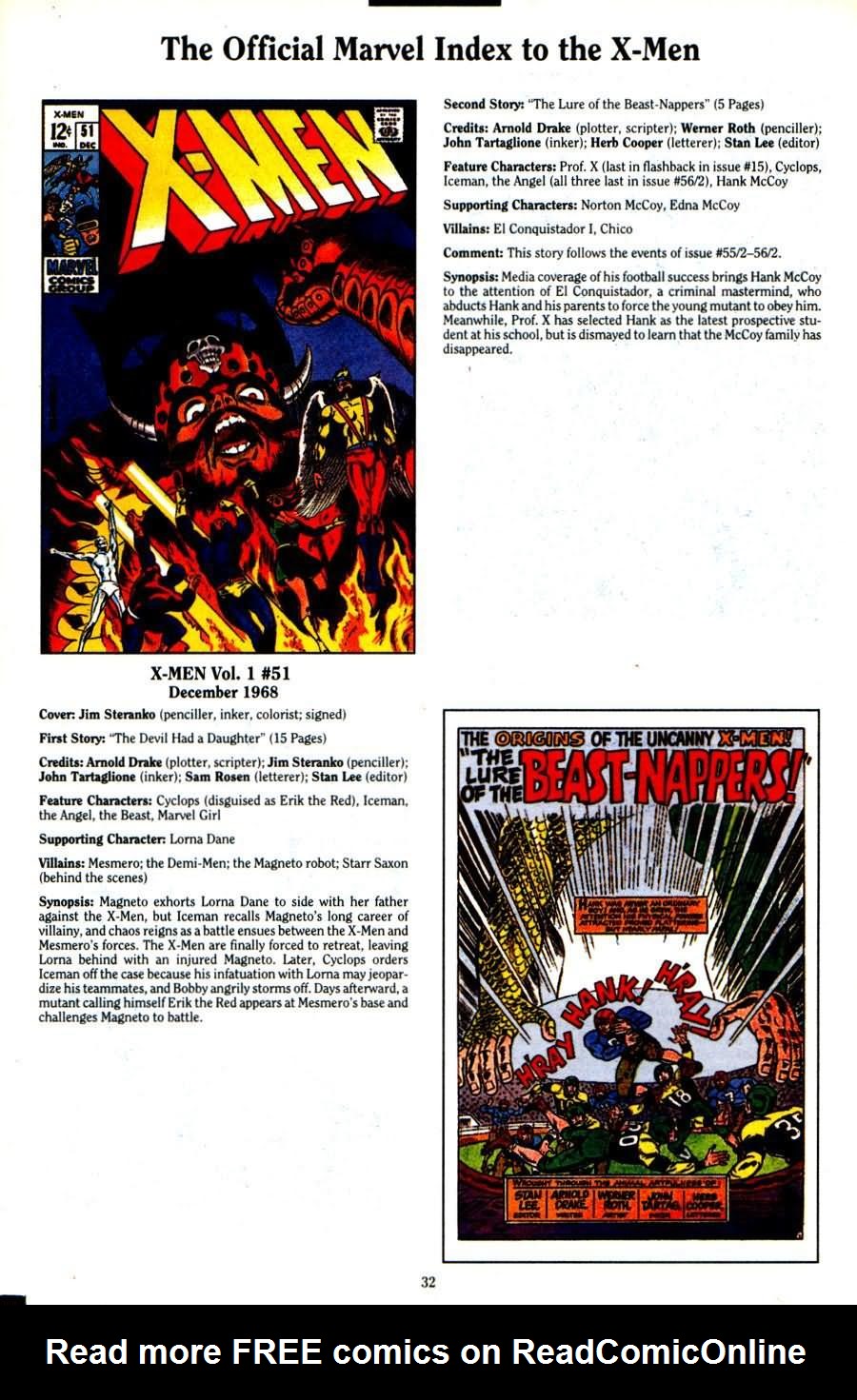 Read online The Official Marvel Index To The X-Men (1994) comic -  Issue #1 - 34