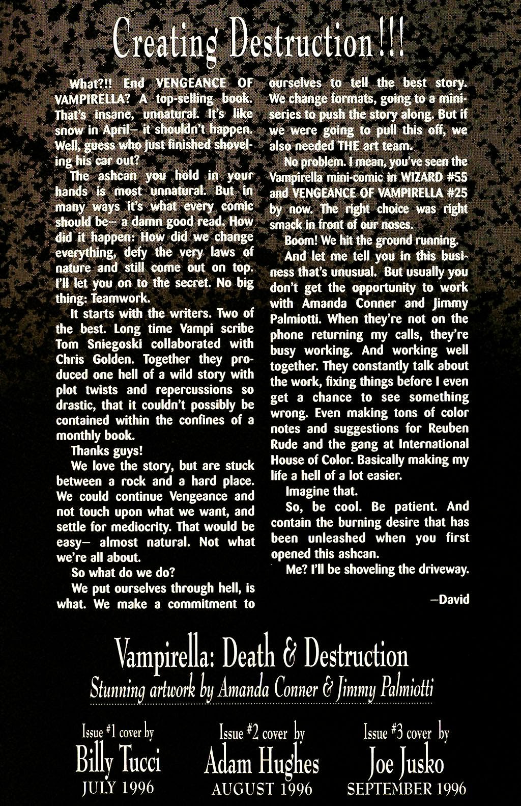 Read online Vampirella: Death & Destruction comic -  Issue # _Ashcan - 19