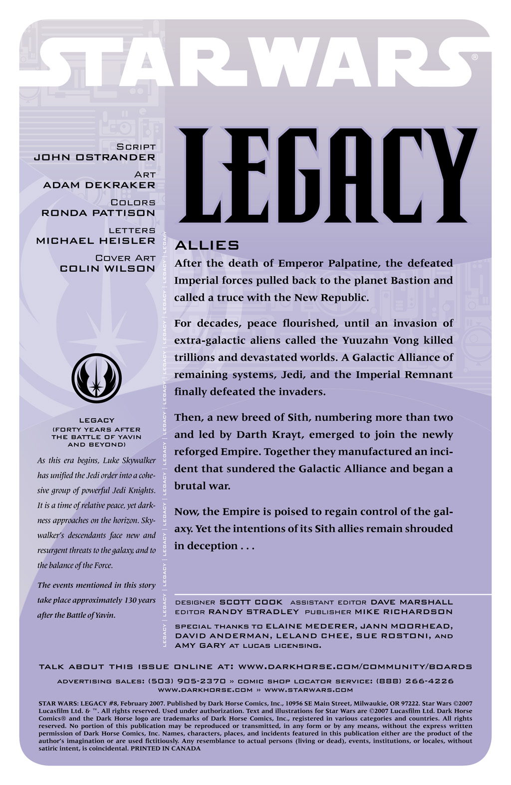 Read online Star Wars: Legacy (2006) comic -  Issue #8 - 2