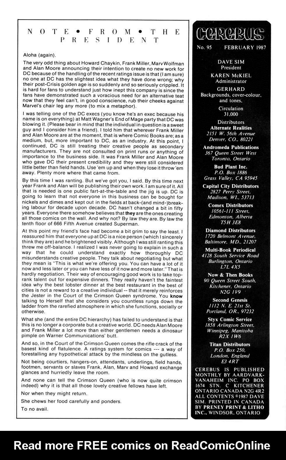 Cerebus Issue #95 #95 - English 2