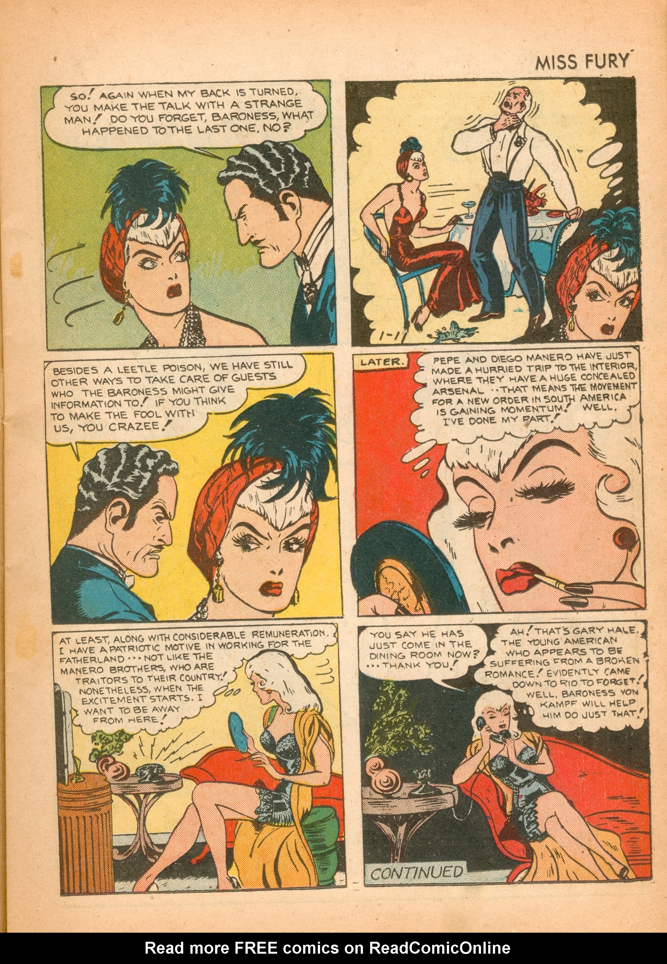 Read online Miss Fury (1942) comic -  Issue #2 - 14