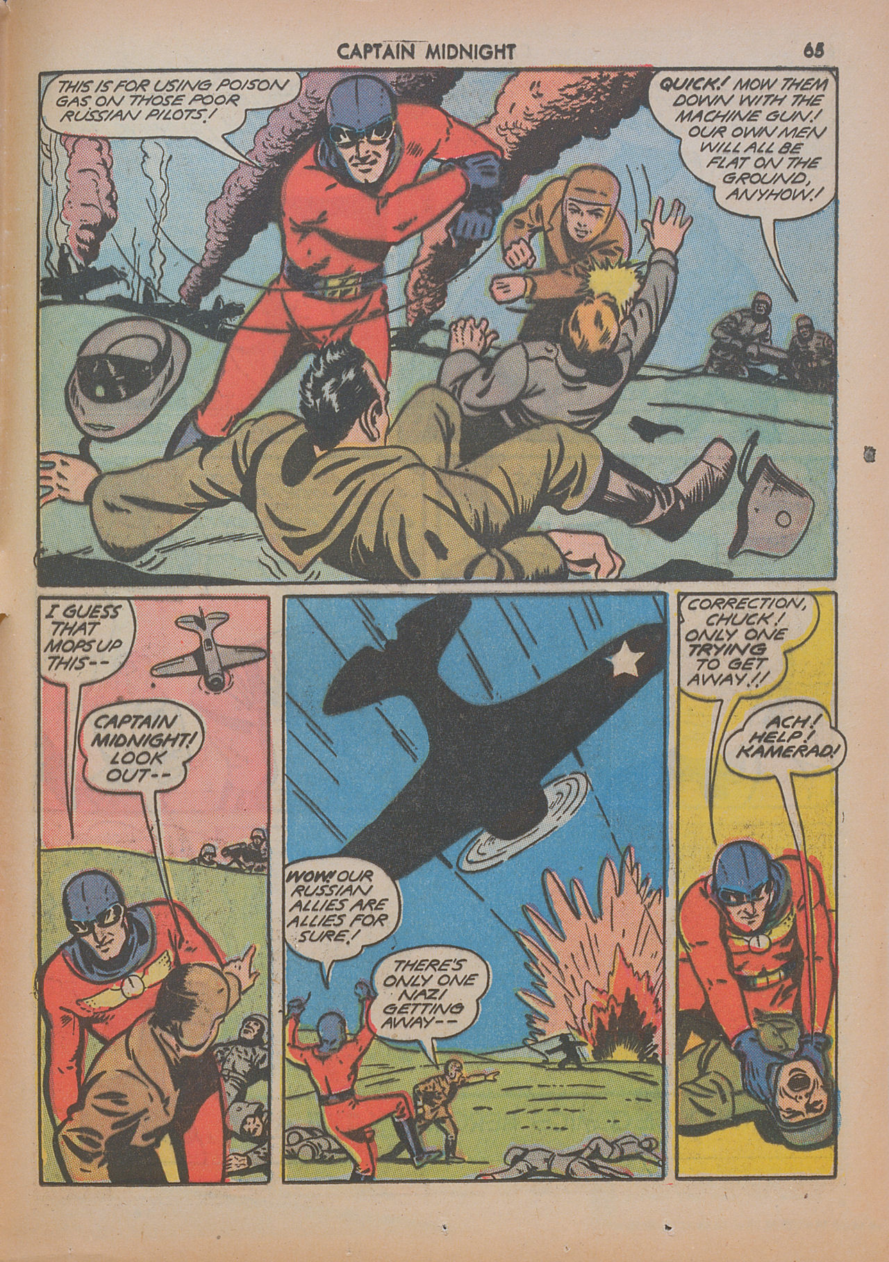 Read online Captain Midnight (1942) comic -  Issue #8 - 65