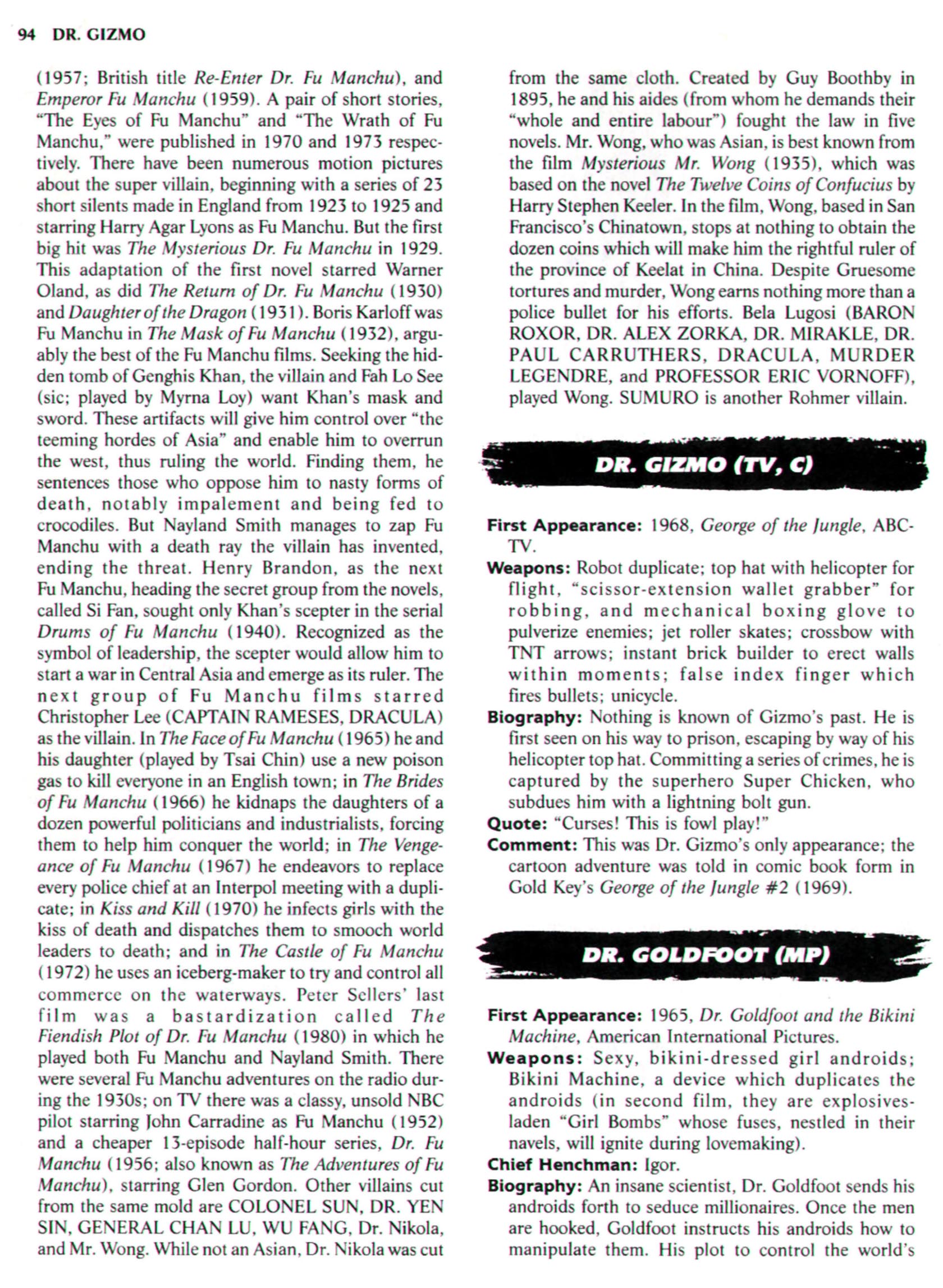 Read online The Encyclopedia of Super Villains comic -  Issue # TPB (Part 1) - 112