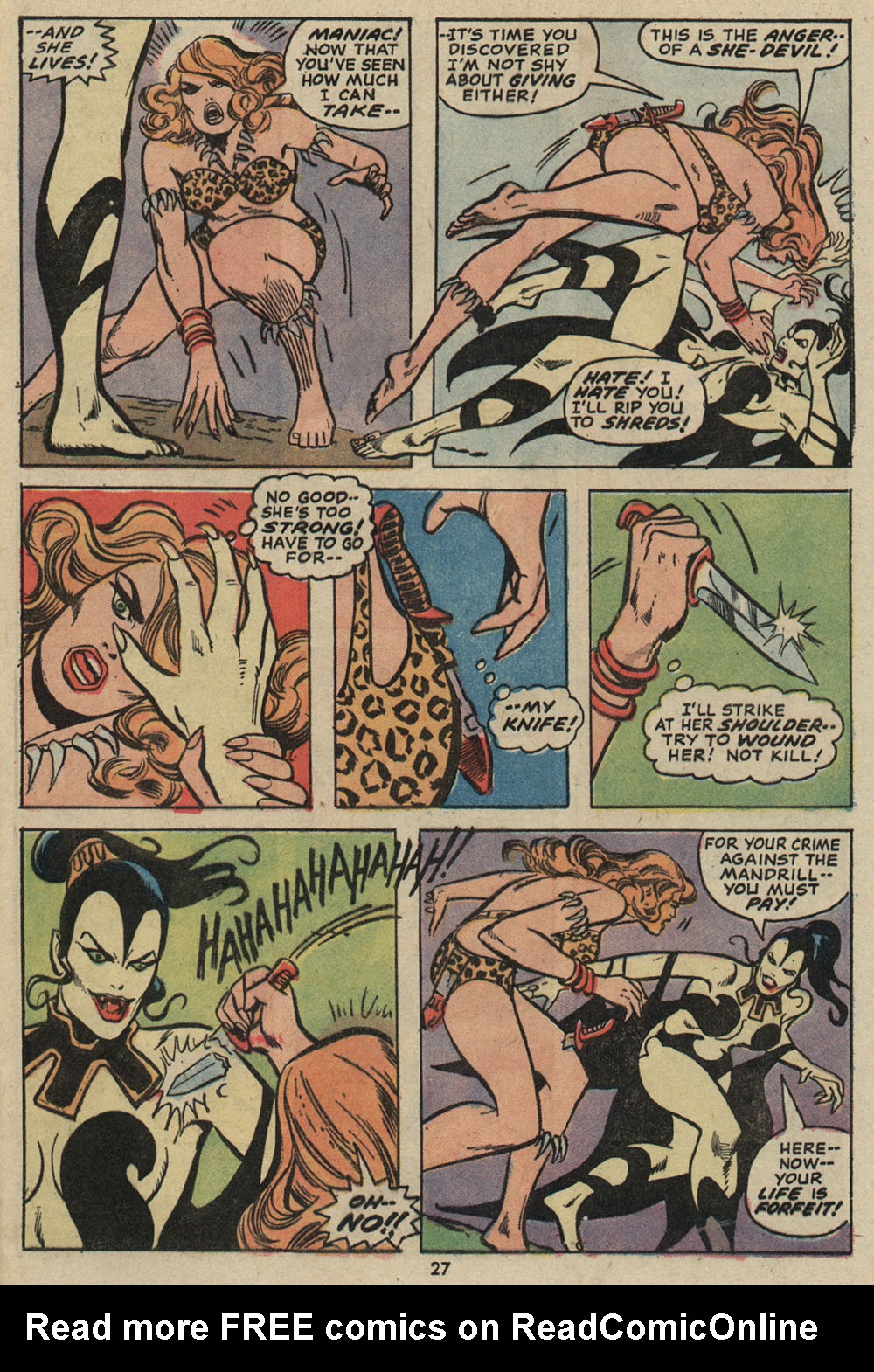 Read online Shanna, the She-Devil (1972) comic -  Issue #5 - 19