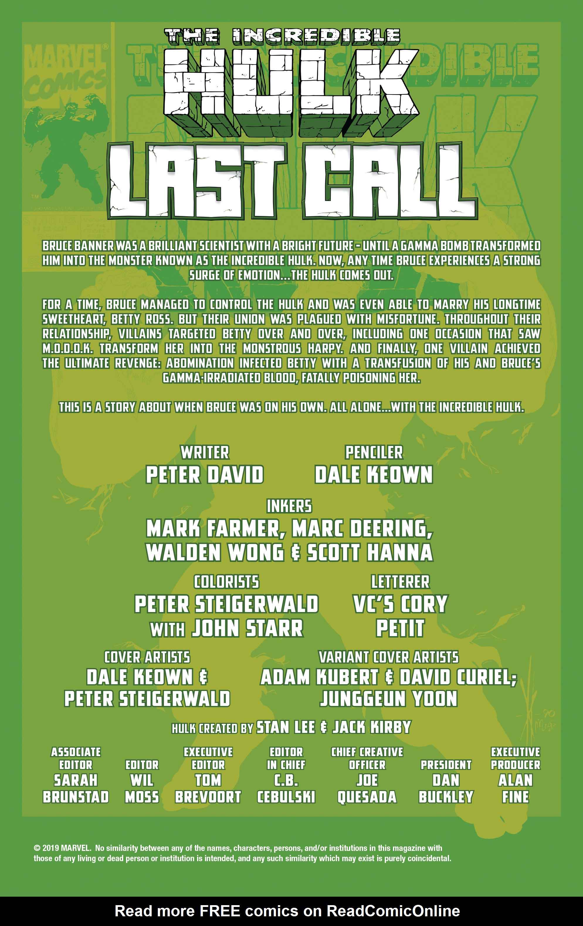 Read online Incredible Hulk: Last Call comic -  Issue # Full - 2