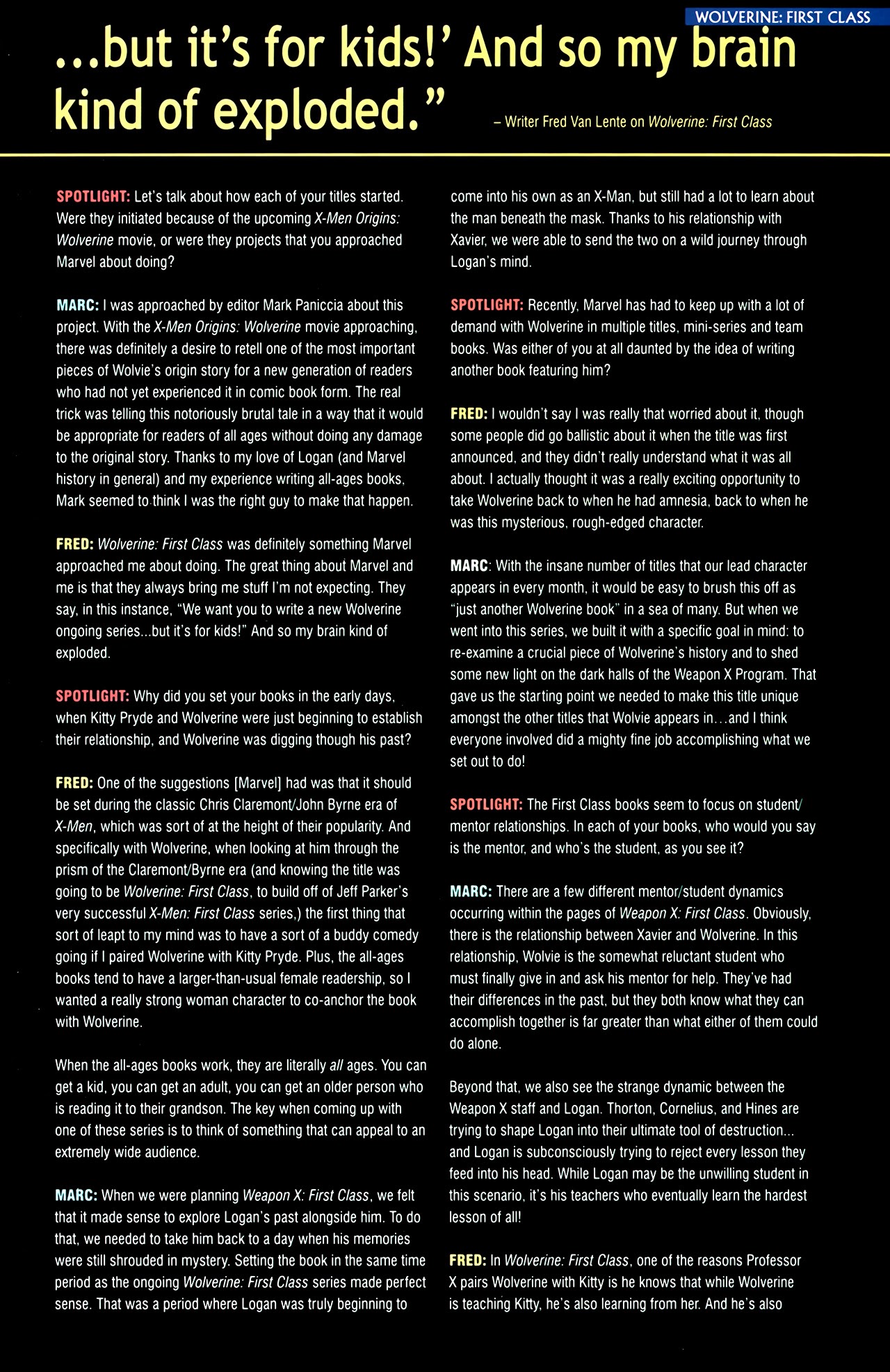 Read online Marvel Spotlight: Wolverine comic -  Issue # Full - 35