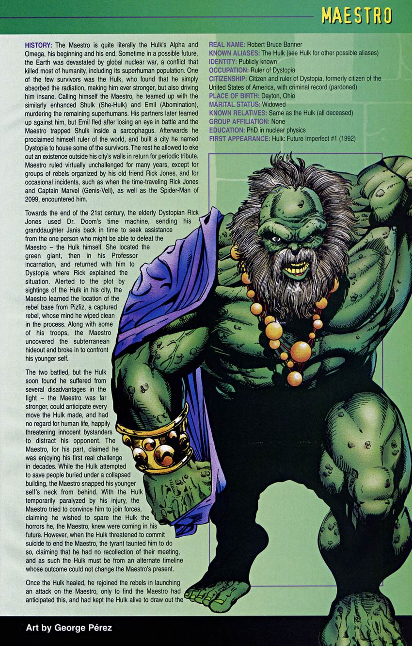 Read online The Official Handbook of the Marvel Universe: Hulk comic -  Issue # Full - 30