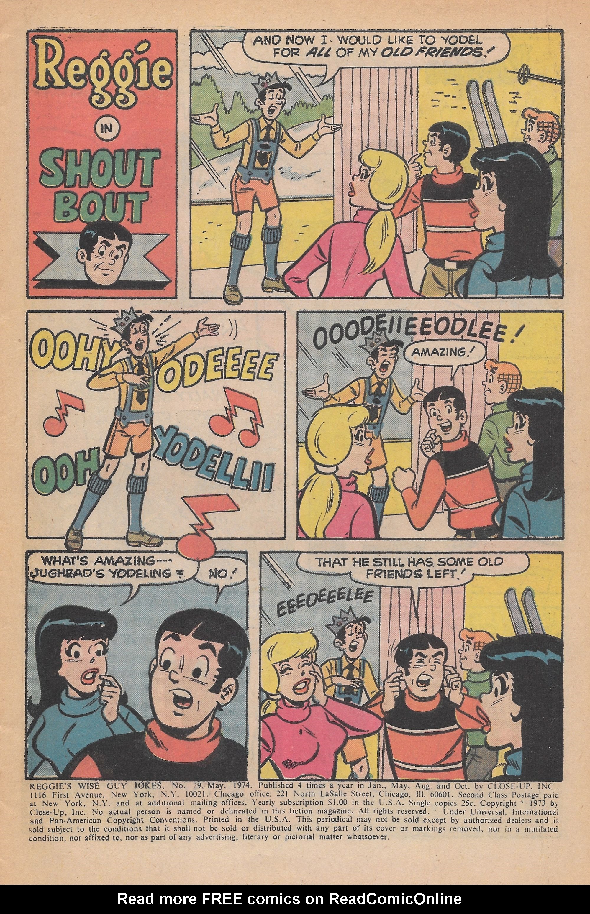 Read online Reggie's Wise Guy Jokes comic -  Issue #29 - 3