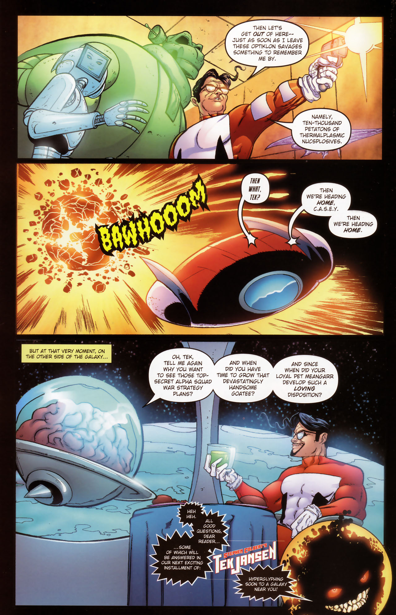 Read online Stephen Colbert's Tek Jansen comic -  Issue #3 - 17