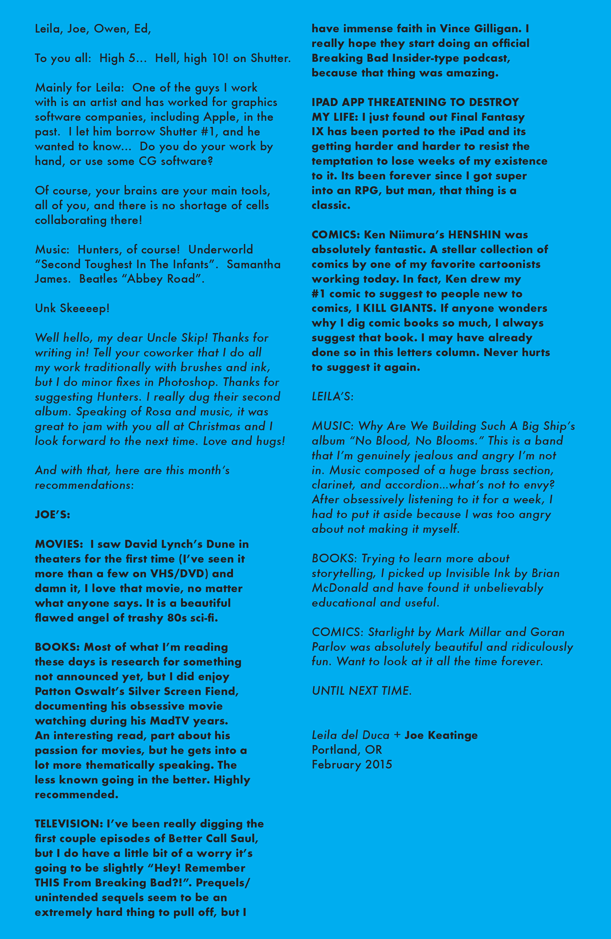 Read online Shutter comic -  Issue #10 - 24