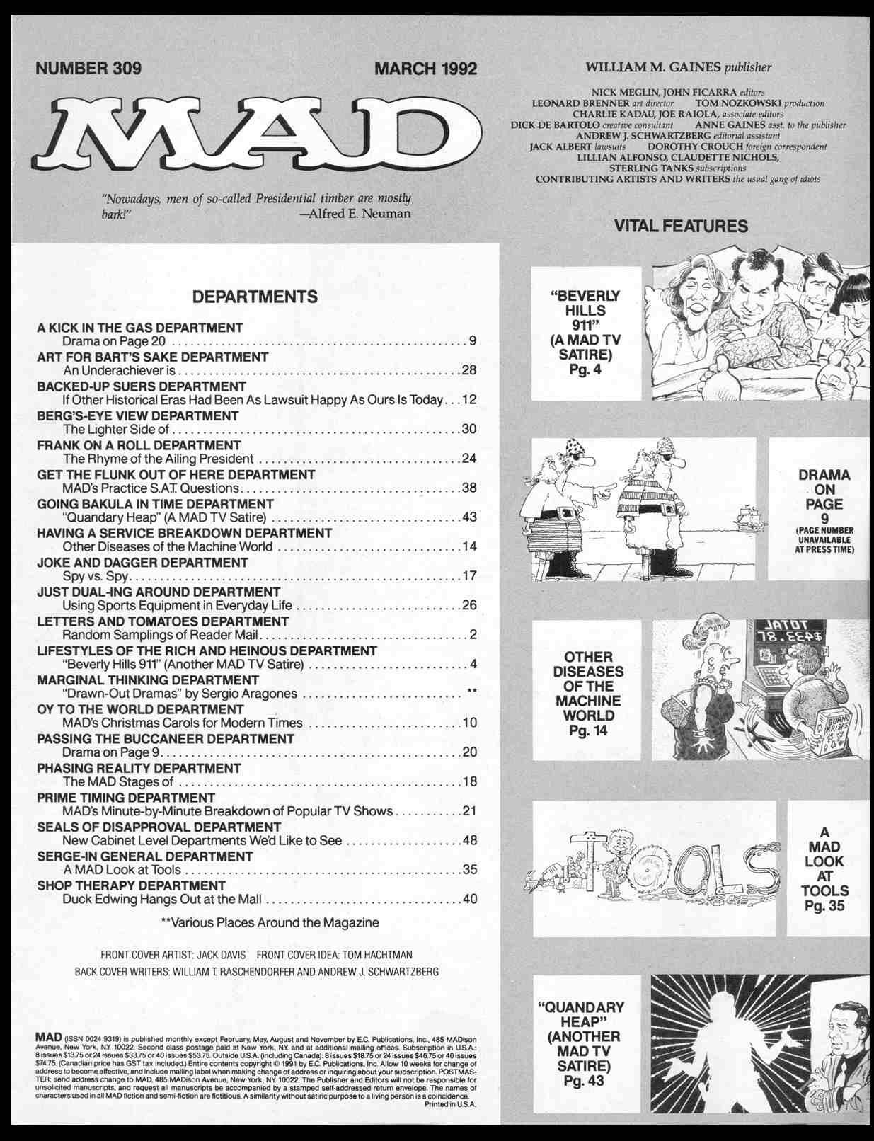 Read online MAD comic -  Issue #309 - 3