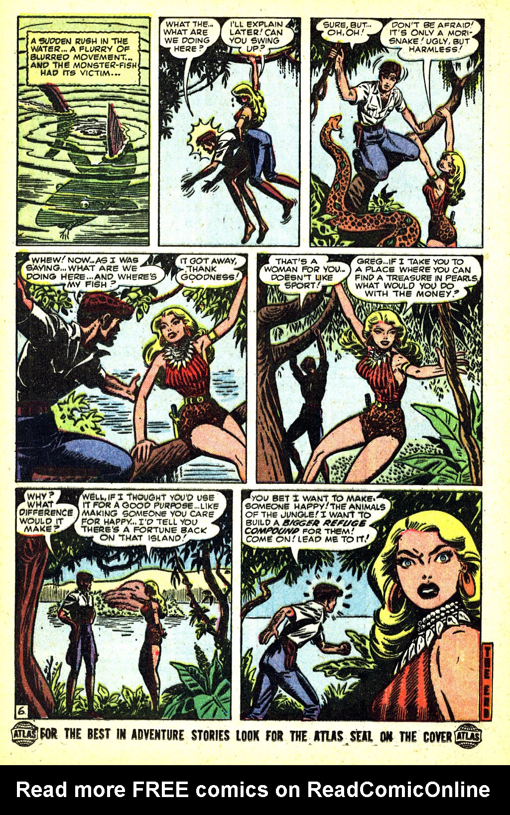 Read online Lorna, The Jungle Girl comic -  Issue #8 - 16